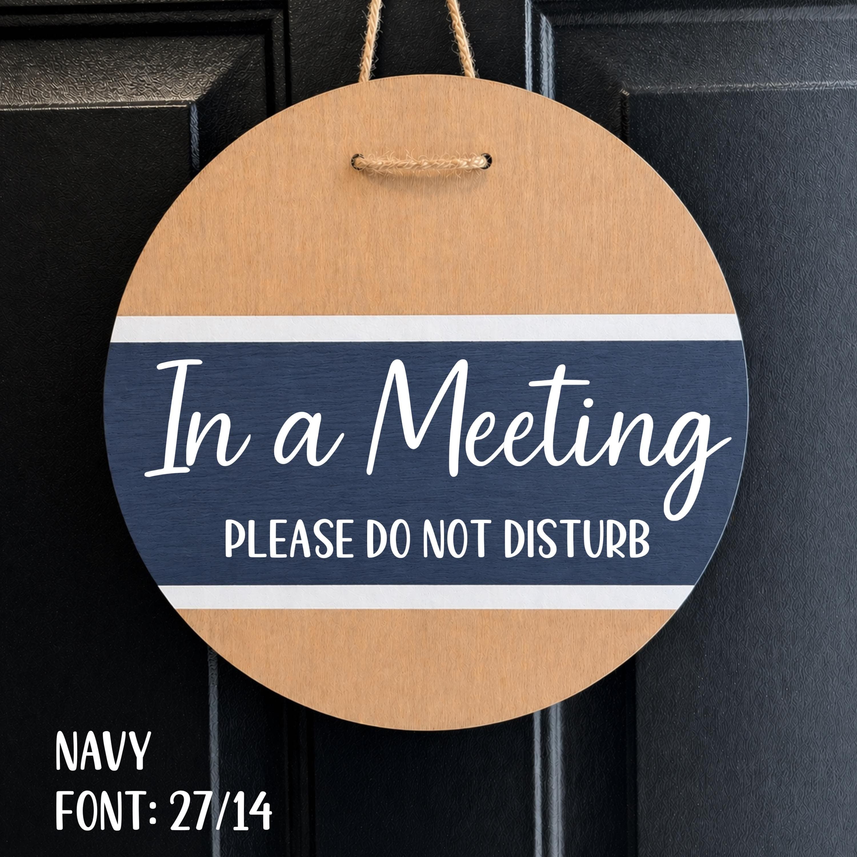 Custom In session sign, Reversible Office door sign with personalized text
