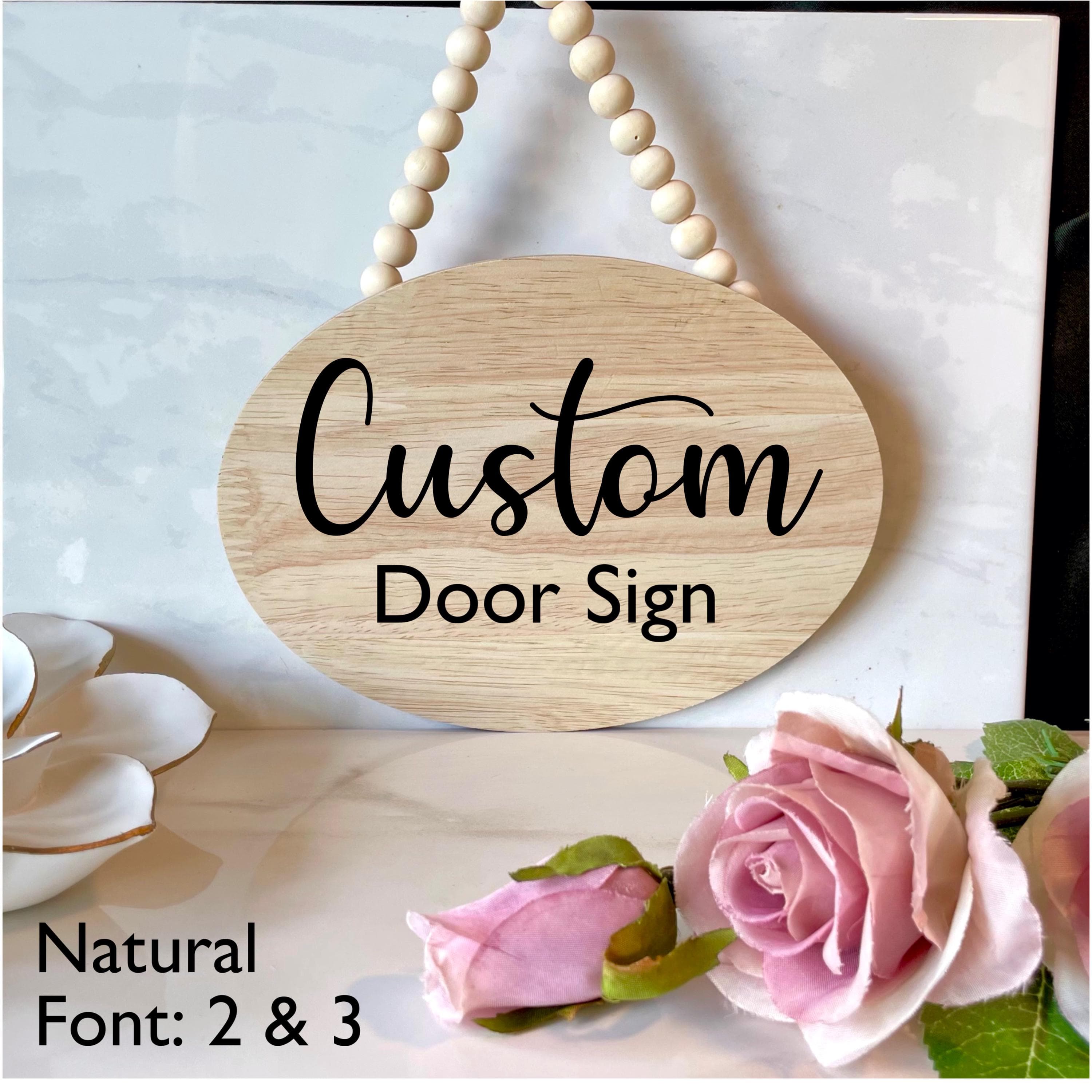 Custom sign, reversible sign, personalized sign, door hanger wall decor hanging wall decor, reversible custom door sign