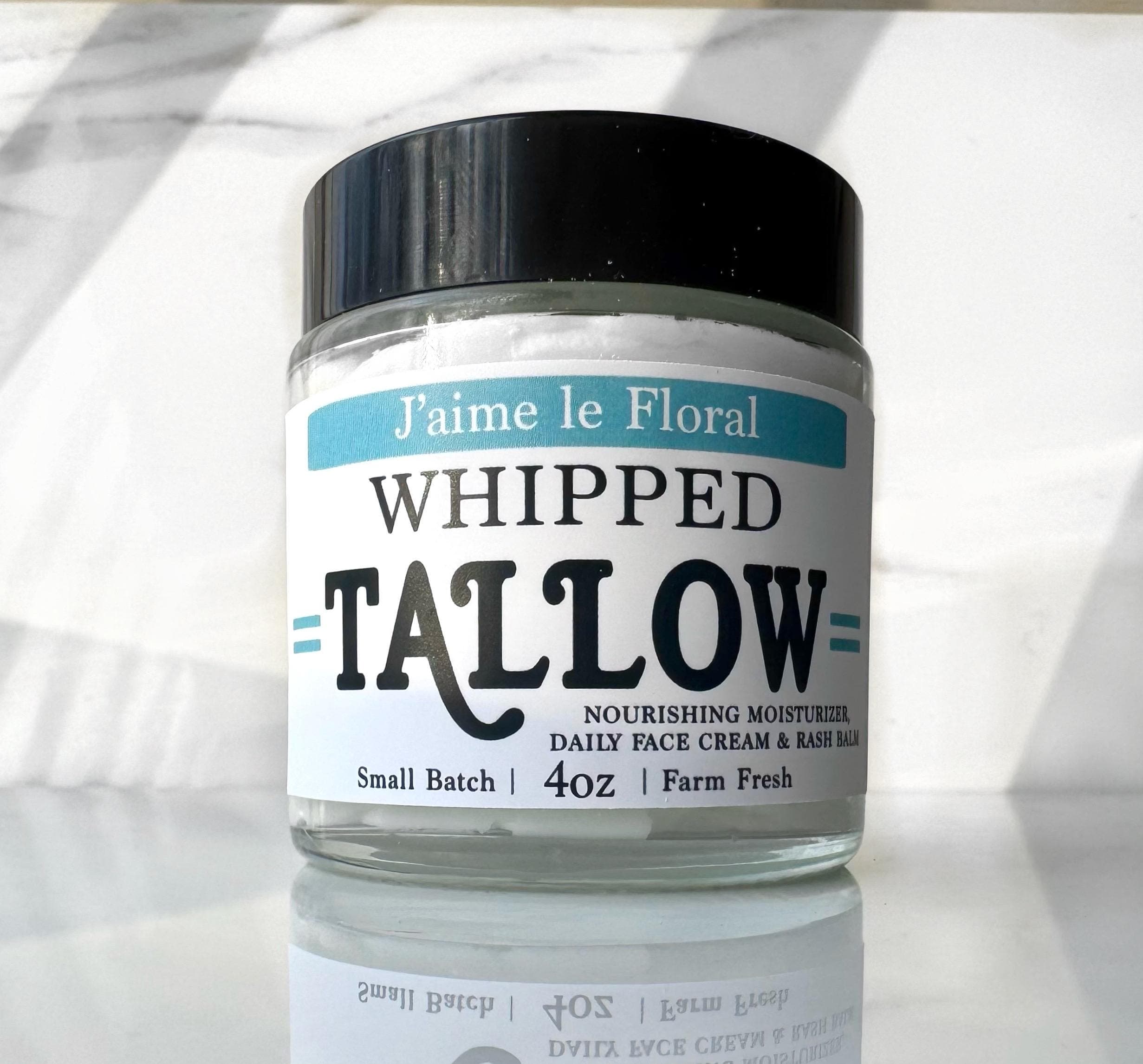 Halal Whipped Tallow Balm Moisturizer, beef tallow cream in unscented & lavender, natural skin care moisturizer, Grassfed halal tallow, - image 4