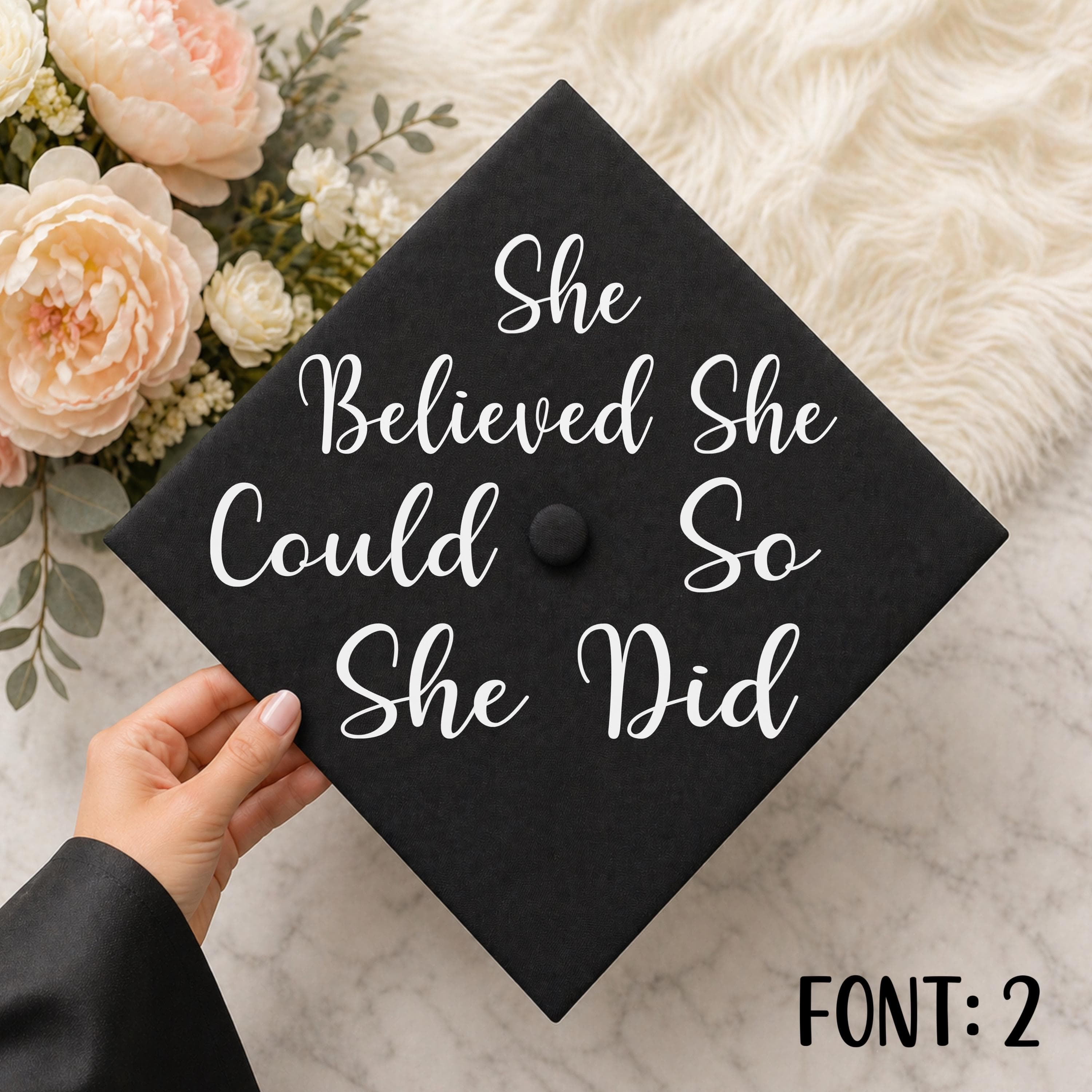 Custom Graduation Cap Decal, Personalized Grad Cap decor, Quote Sticker for Graduation cap - image 5