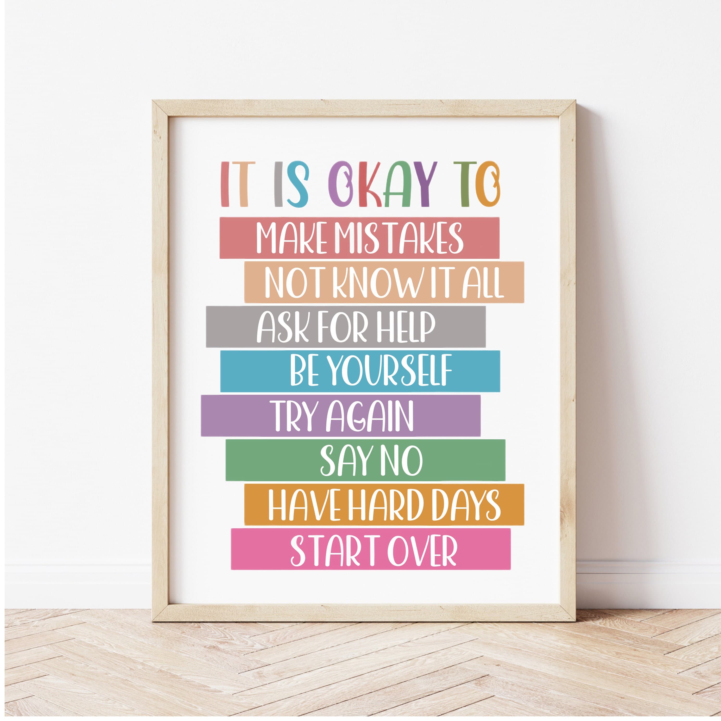 Education Poster, Positive Affirmation poster, Kids poster, Therapist office decor, Emotions poster, Preschool poster, kids room posters