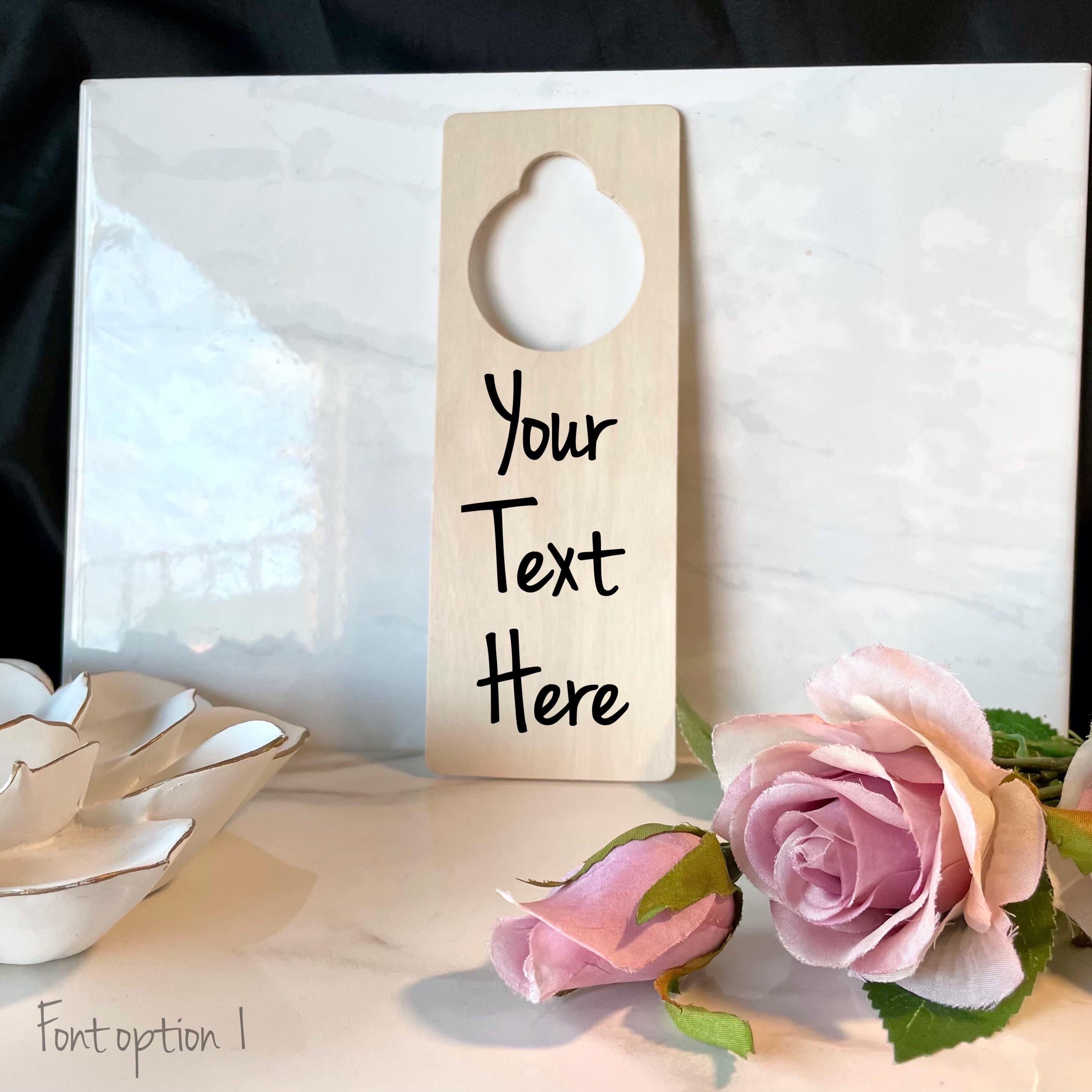 Personalized Door Hanger,  Custom Doorknob Sign, Door Knob Hanger, Do Not Disturb Sign, In a meeting door sign, please Knock, Room Sign - image 3