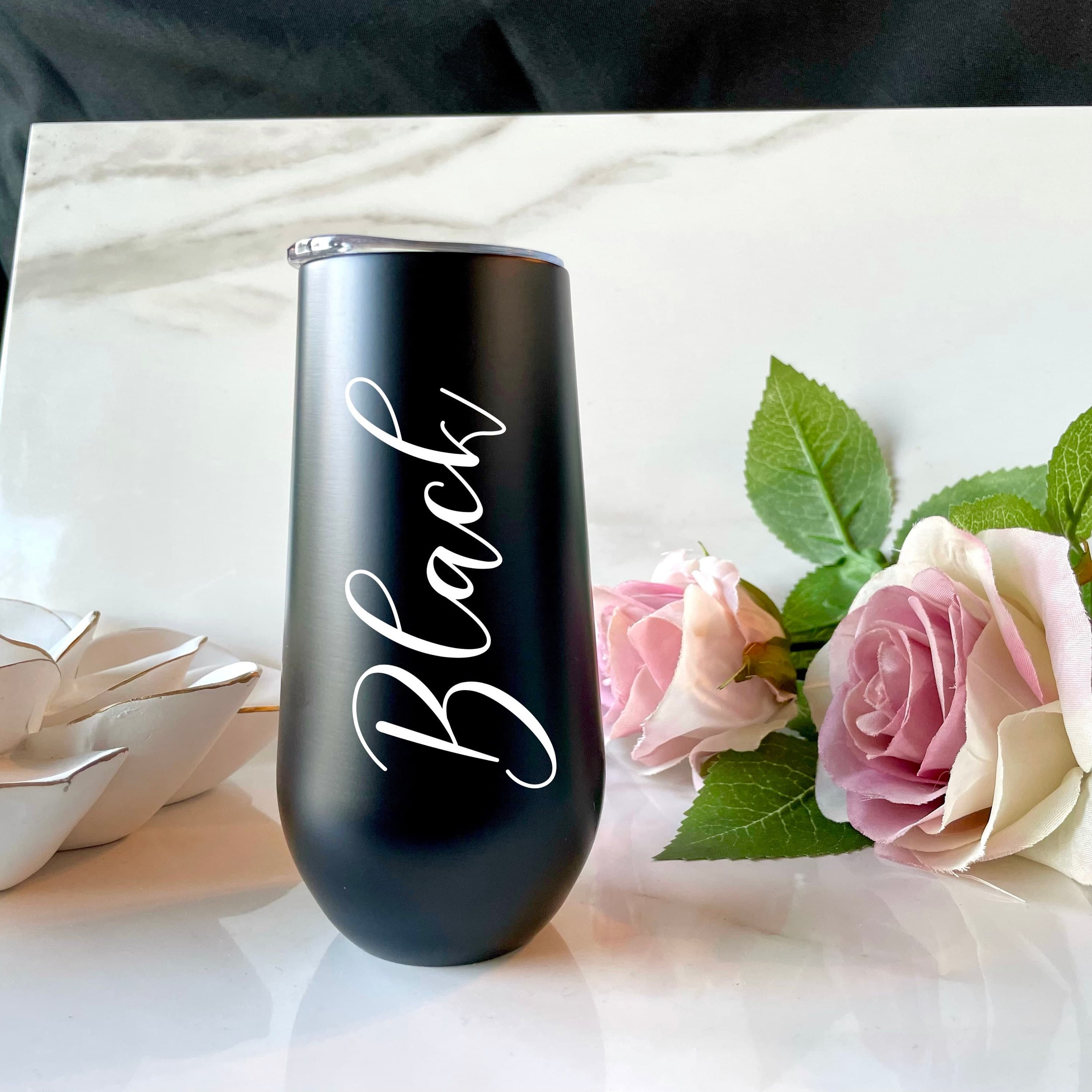 Personalized Champagne Tumbler, Custom Bridesmaid proposal gifts, 6oz  personalized tumbler, bridal box bachelorette cups - image 5
