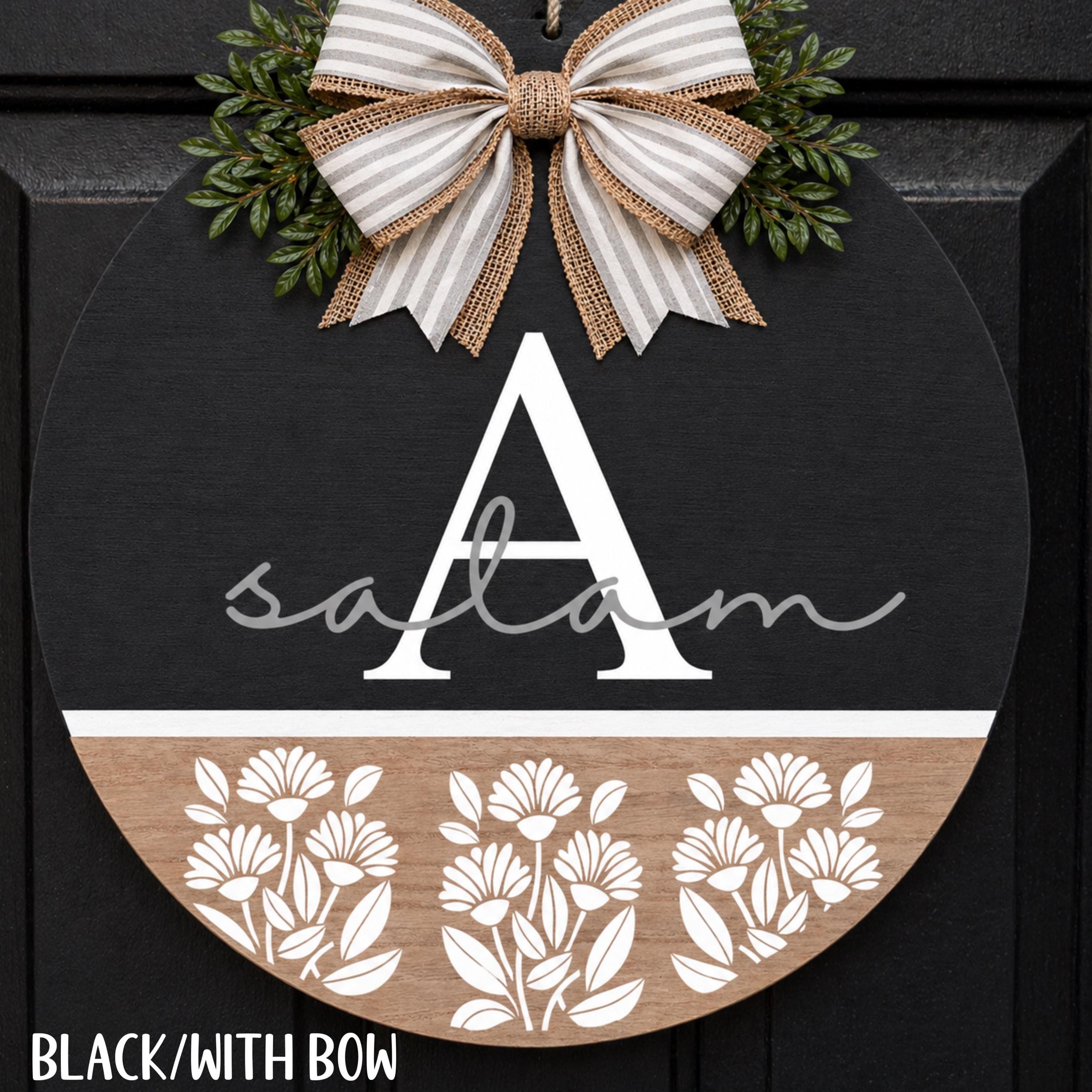 Salam welcome door Sign, personalized welcome Door sign, Custom Islamic door decor, Eid gift, Ramadan gift, Muslim family gift, Islamic gift - image 4