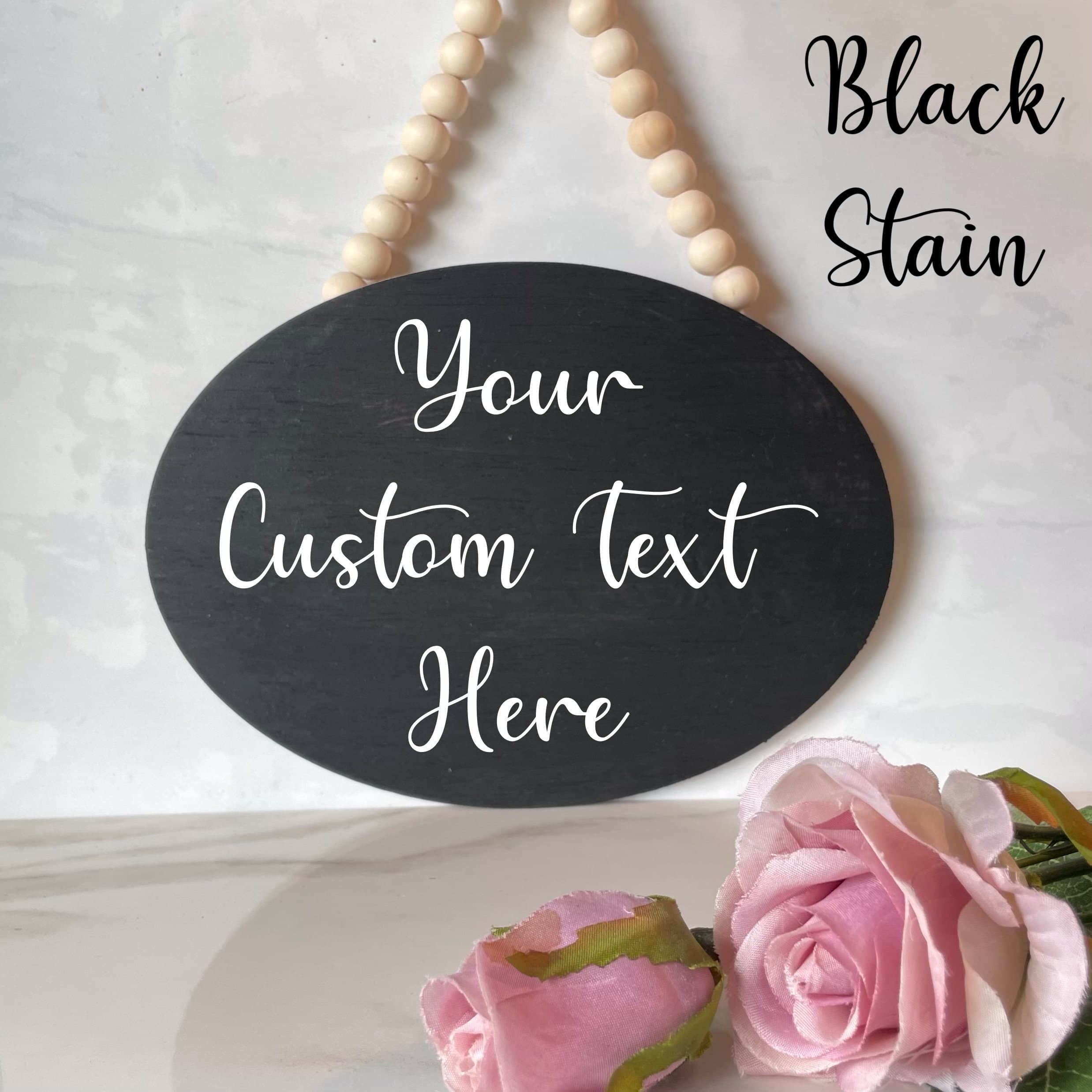 Hanging Custom sign, reversible sign, personalized sign, door hanger wall decor home wall decor, double sided custom quote sign, small oval - image 5