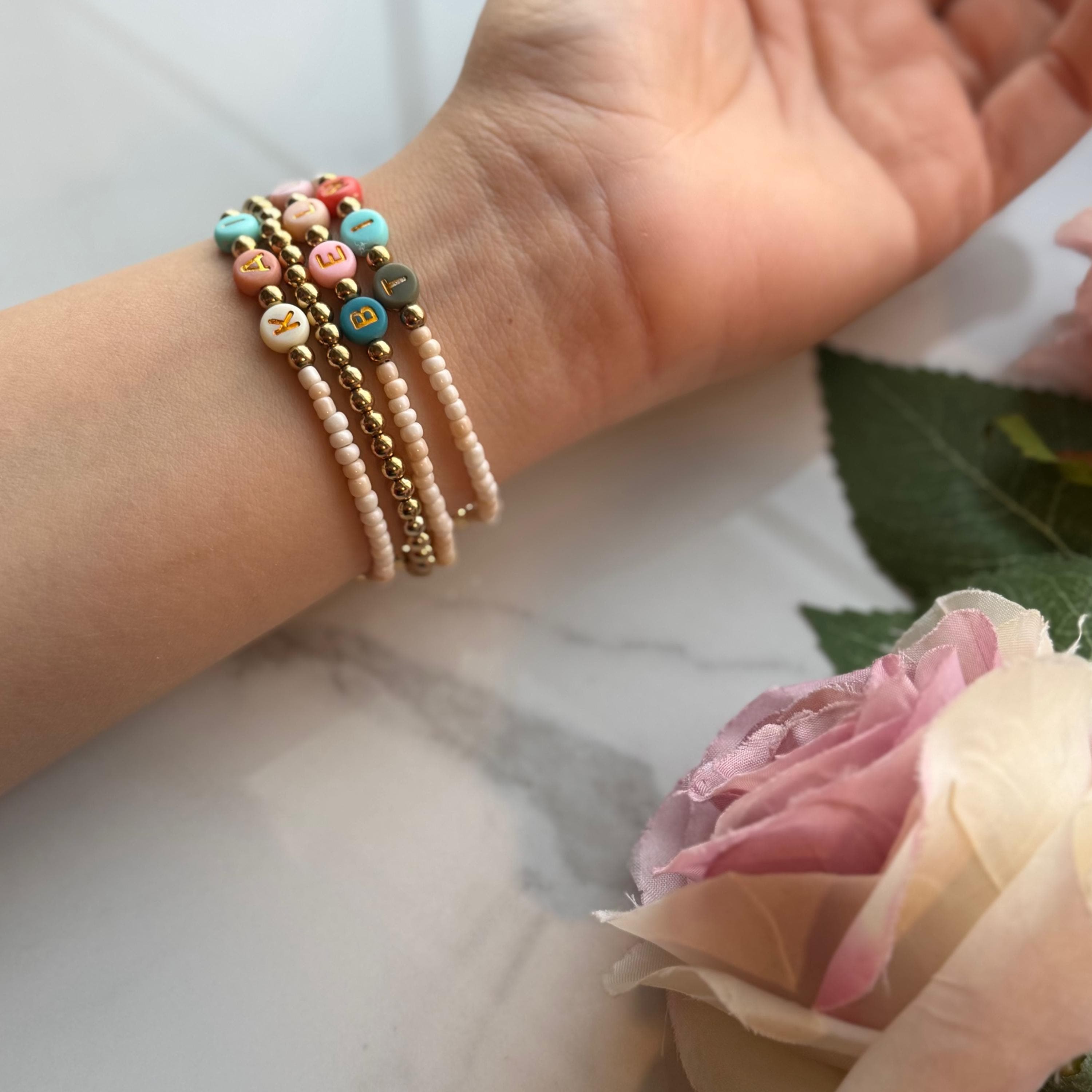 Friendship bracelet Beaded apple band, Personalized text Apple Watch Band | handmade Beaded Watch Band | Apple bracelet band, - image 3