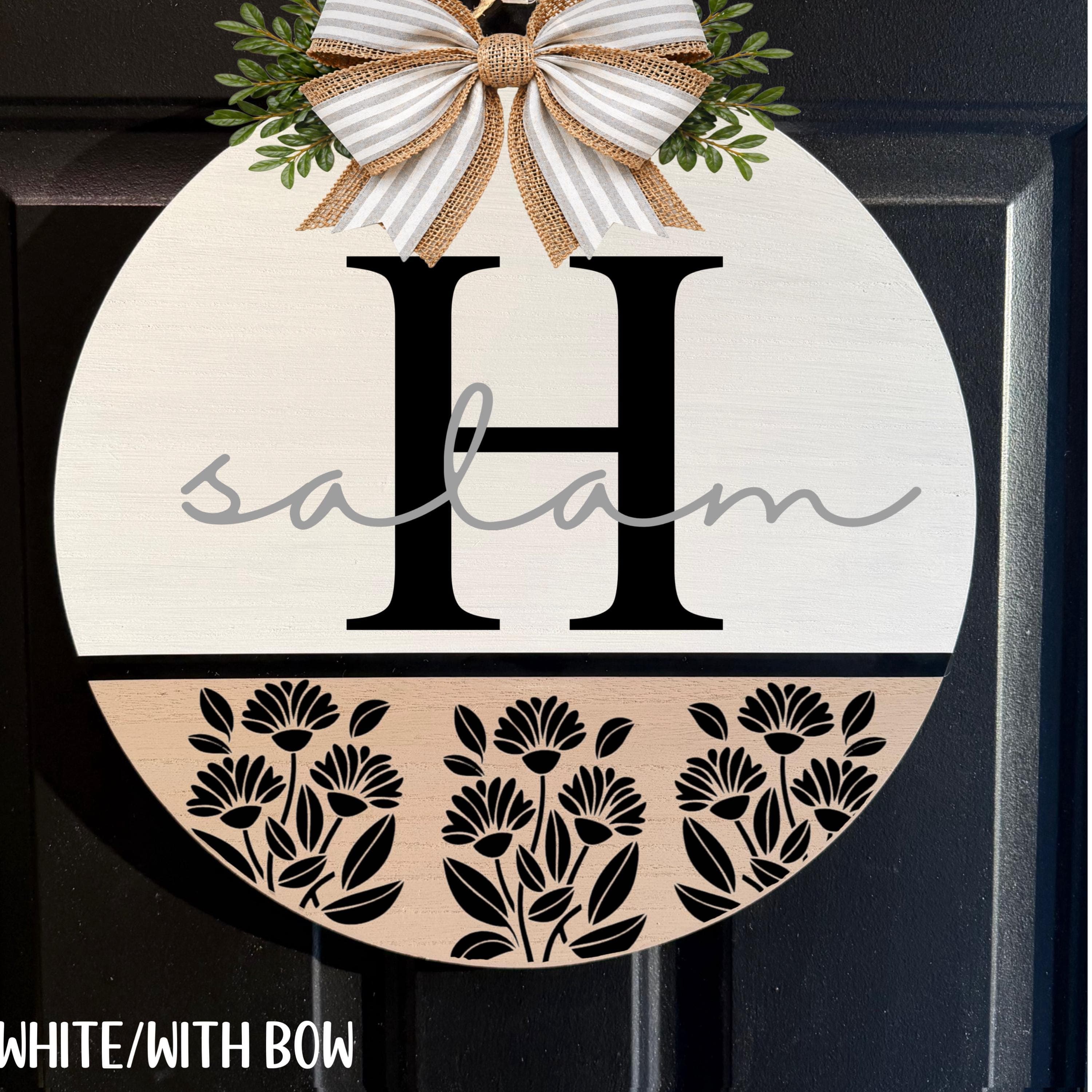 Salam welcome door Sign, personalized welcome Door sign, Custom Islamic door decor, Eid gift, Ramadan gift, Muslim family gift, Islamic gift - image 3