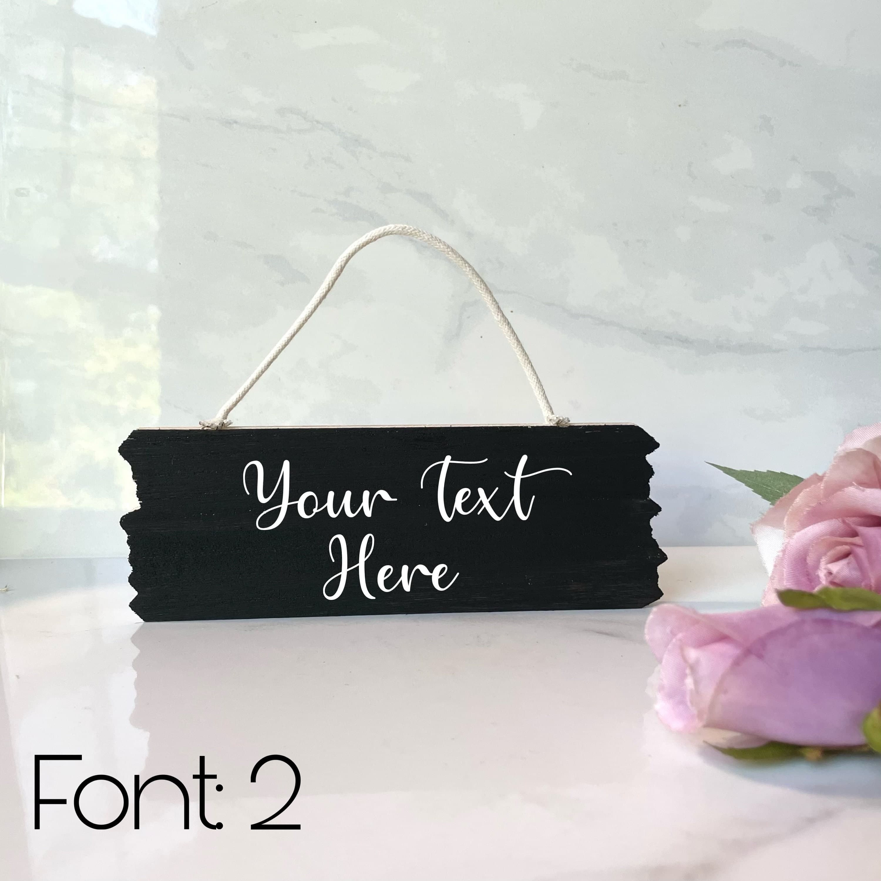 Custom Mini Sign, small rustic wood sign, personalized wood sign, small hanging wood sign, wedding table sign, Food sign, small display sign - image 5