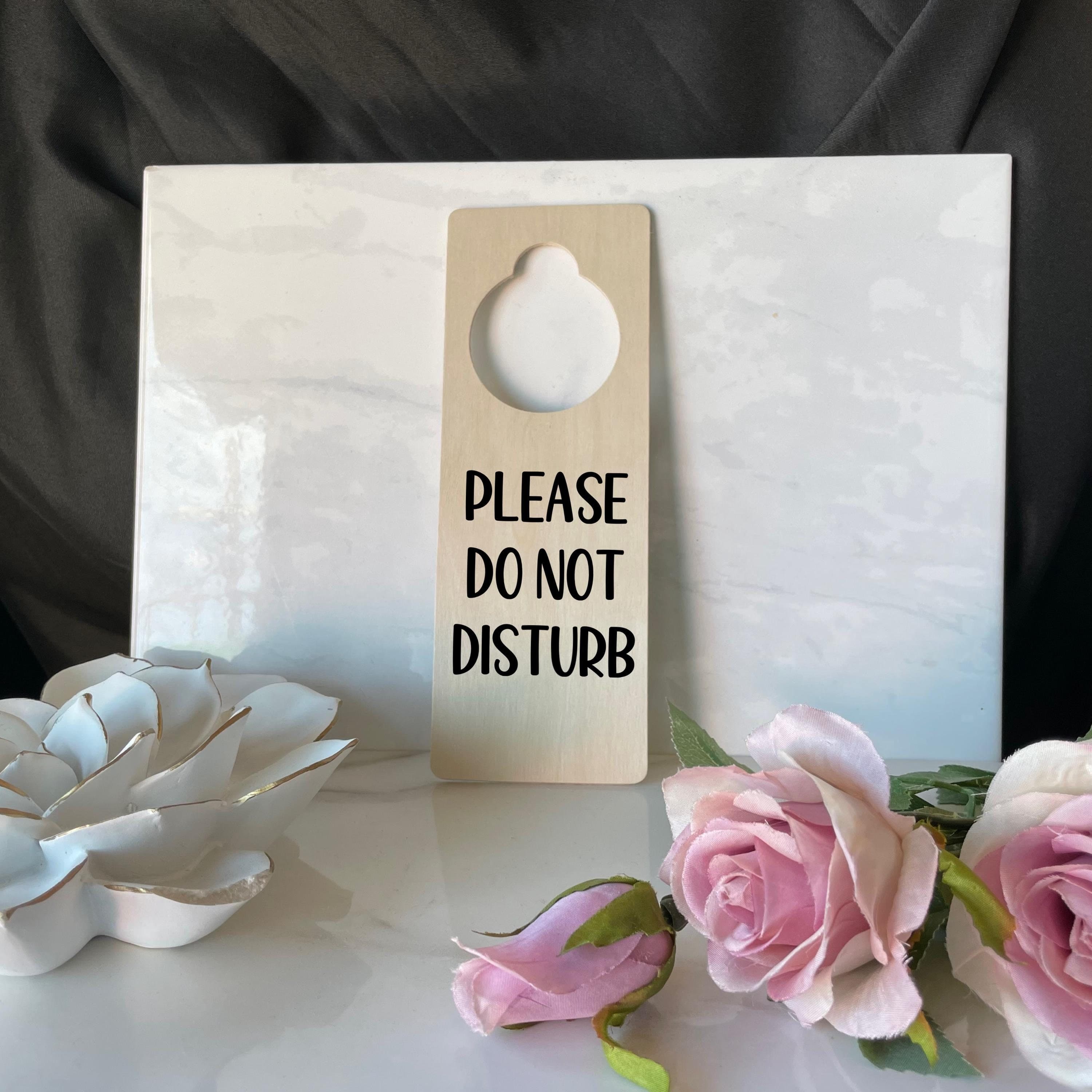 Personalized Door Hanger,  Custom Doorknob Sign, Door Knob Hanger, Do Not Disturb Sign, In a meeting door sign, please Knock, Room Sign