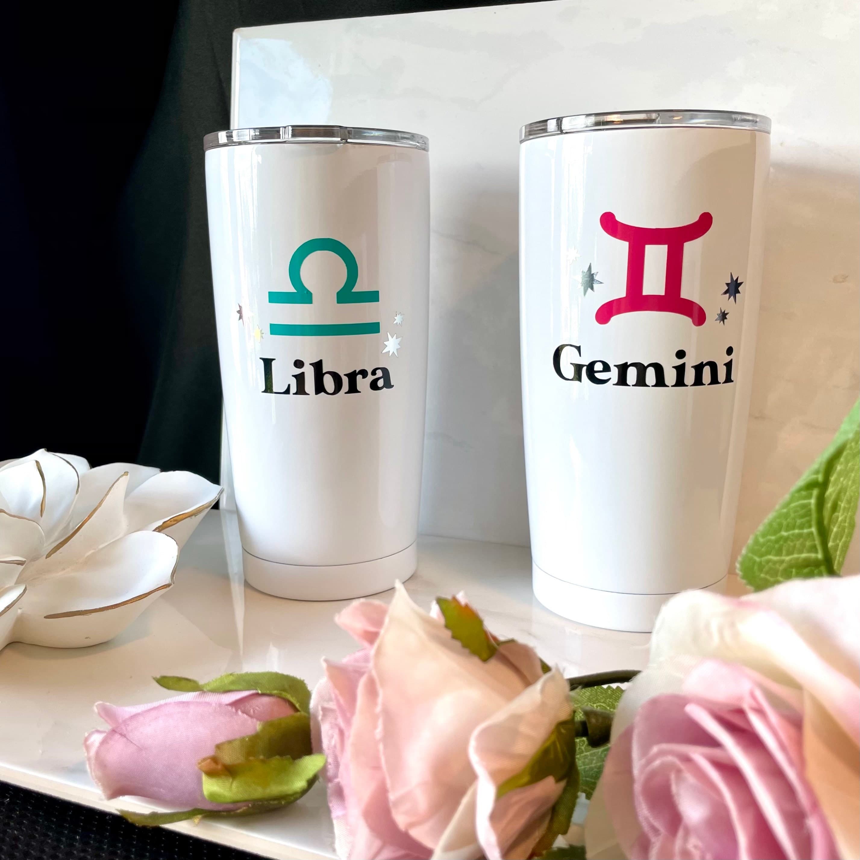 Star Sign gift, Zodiac sign coffee Tumbler, birthday gift, custom coffee tumbler, zodiac sign, Christmas gift, Gemini, Libra, Virgo, Scorpio