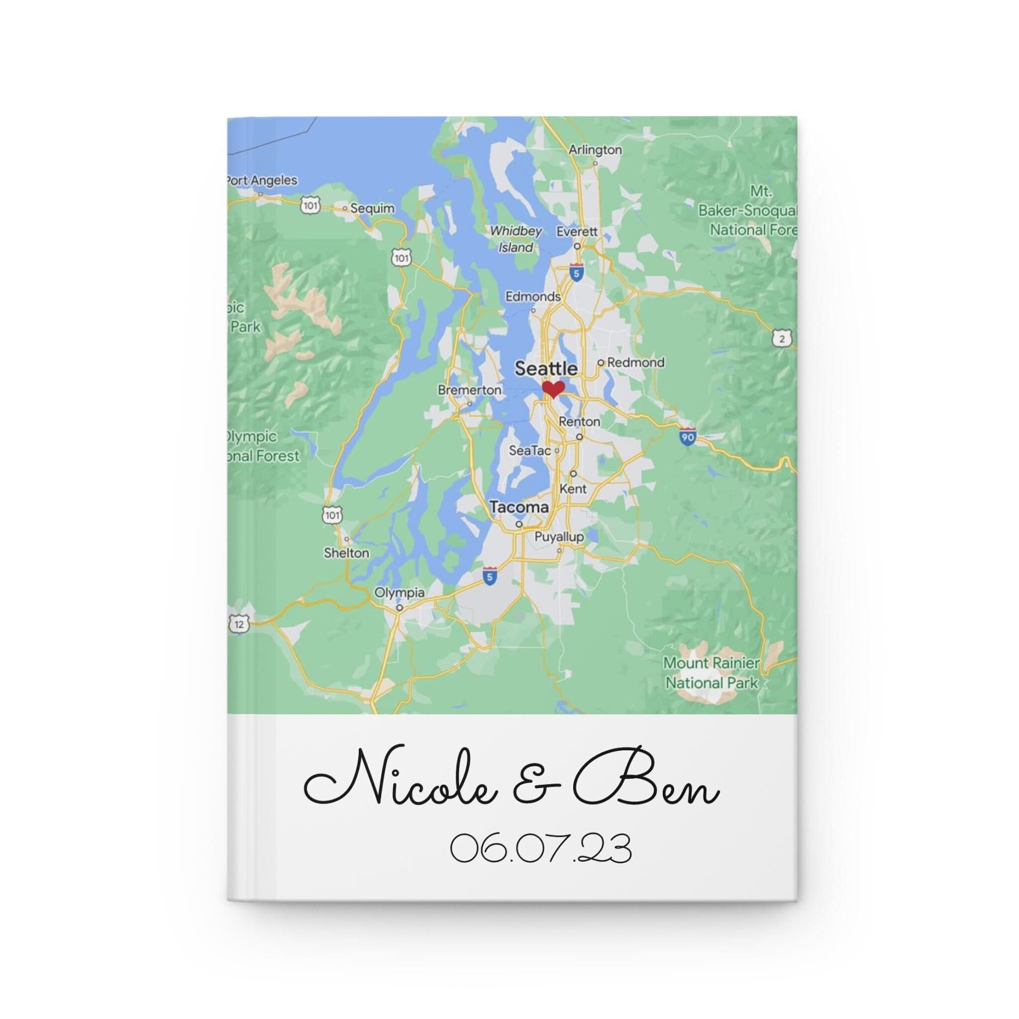 Engagement notebook, the story of us journal, personalized engagement map journal, couples journal, blank lined notebook, engagement gift - image 5