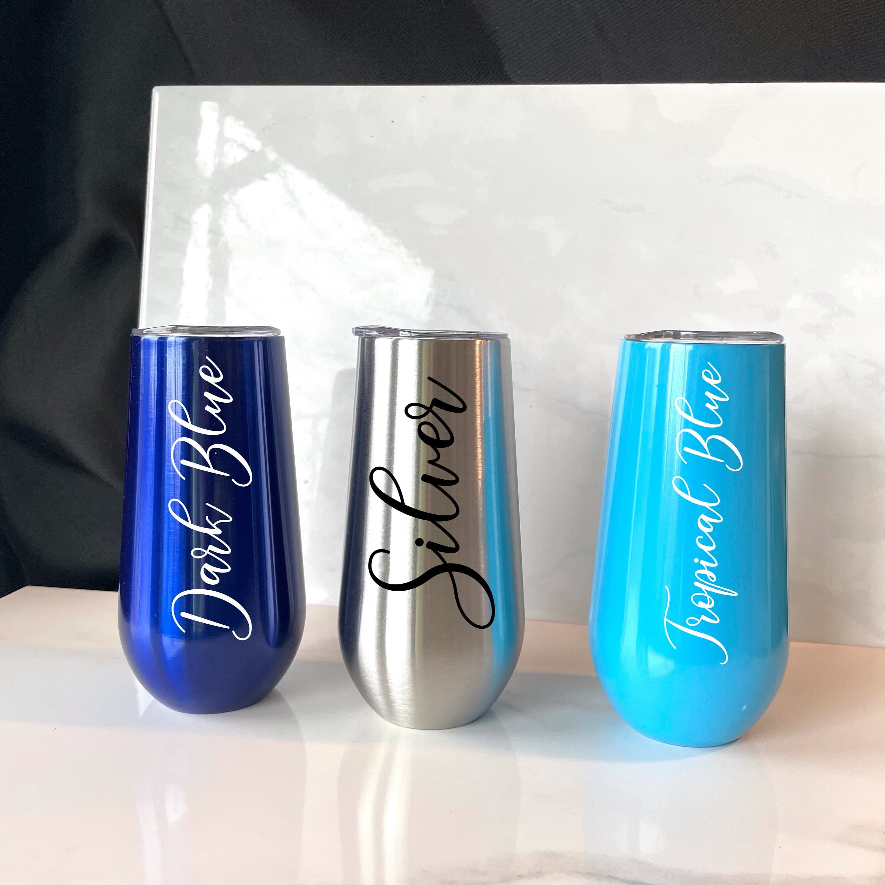 Personalized Champagne Tumbler, Custom Bridesmaid proposal gifts, 6oz  personalized tumbler, bridal box bachelorette cups - image 4