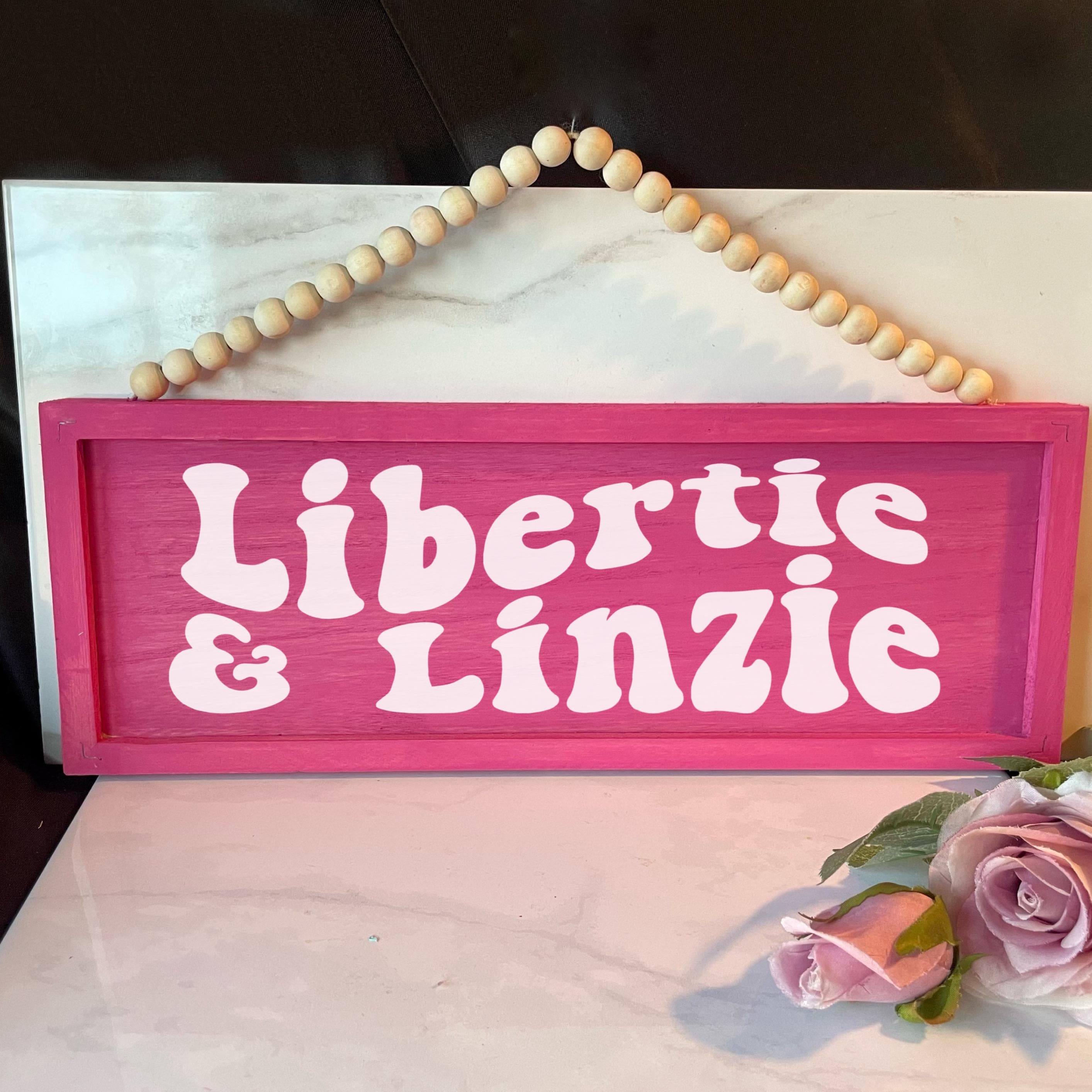 Dorm room sign, personalized college door sign, dorm room essentials, custom dorm sign, Reversible door hanger, retro wavy font sign,
