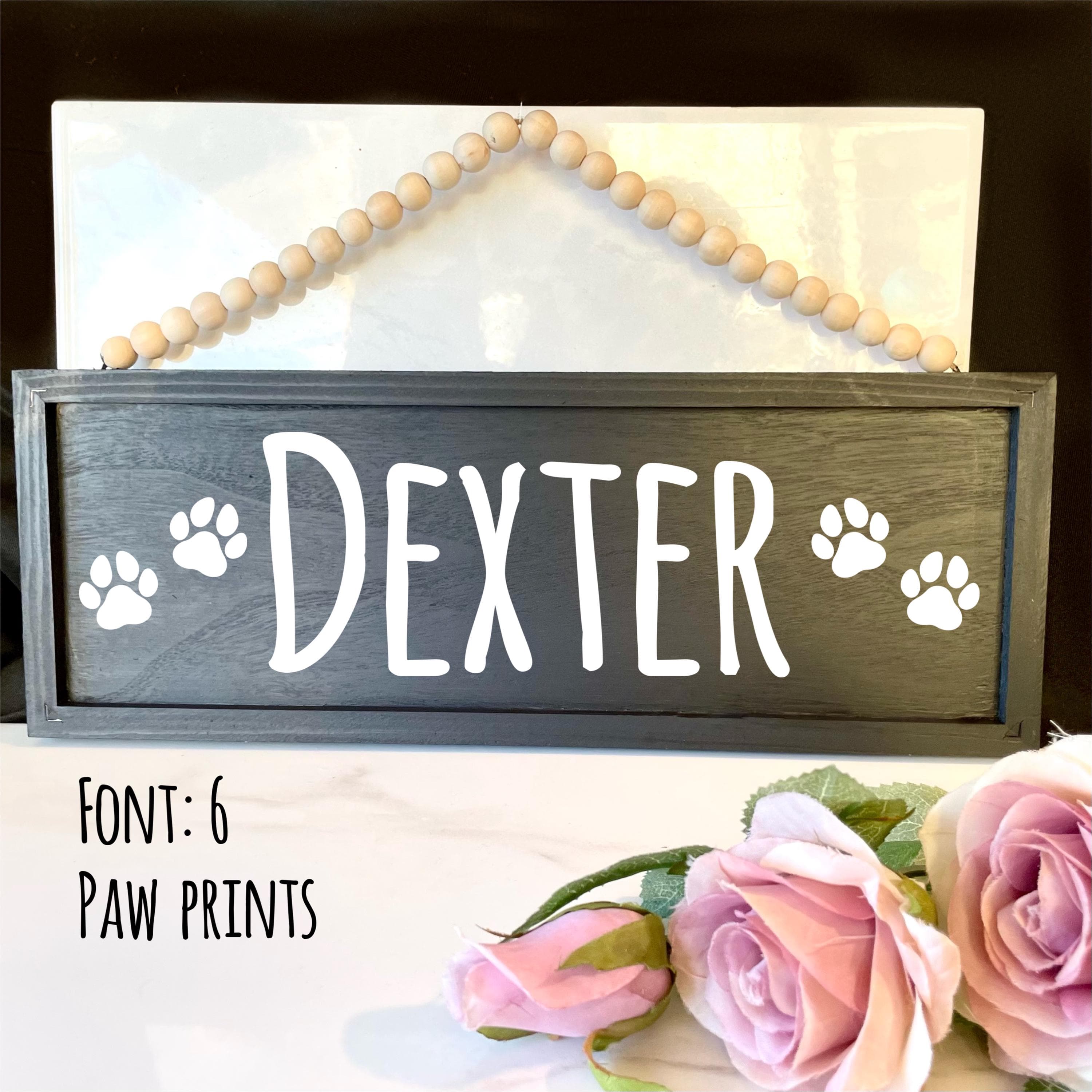 Personalized Pet Sign, Custom text hanger, custom pet sign, Personalized rustic dog/cat sign, Pet name welcome sign, Welcome door hanger - image 5