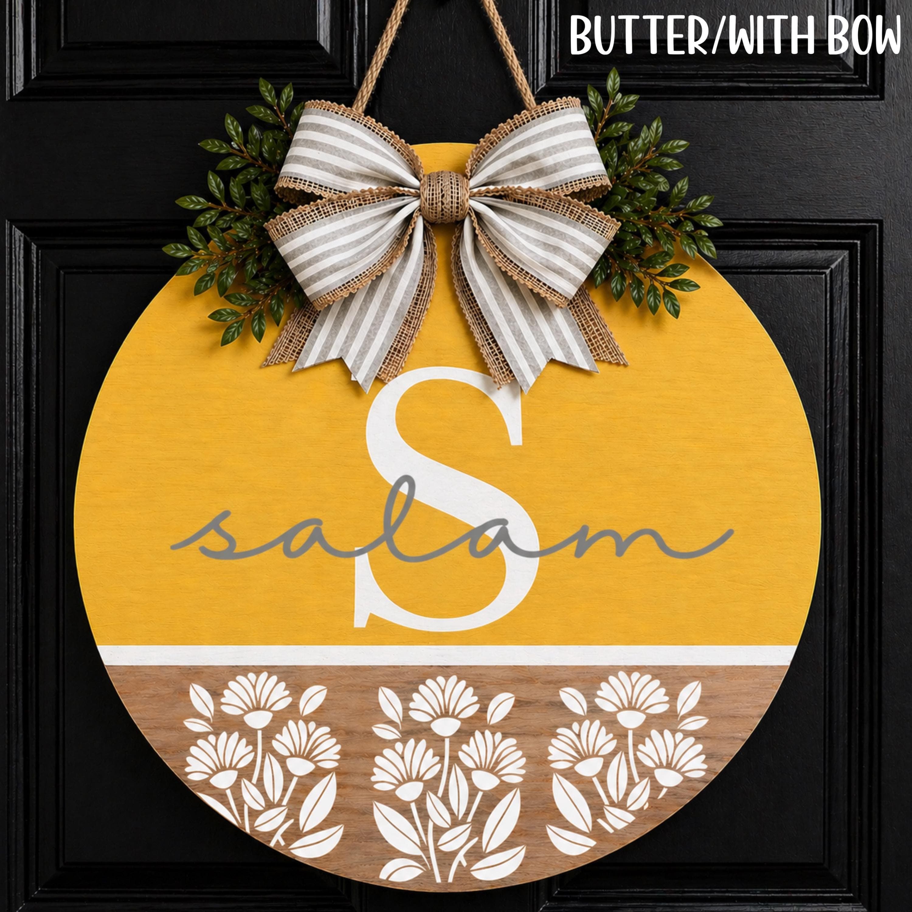 Salam welcome door Sign, personalized welcome Door sign, Custom Islamic door decor, Eid gift, Ramadan gift, Muslim family gift, Islamic gift