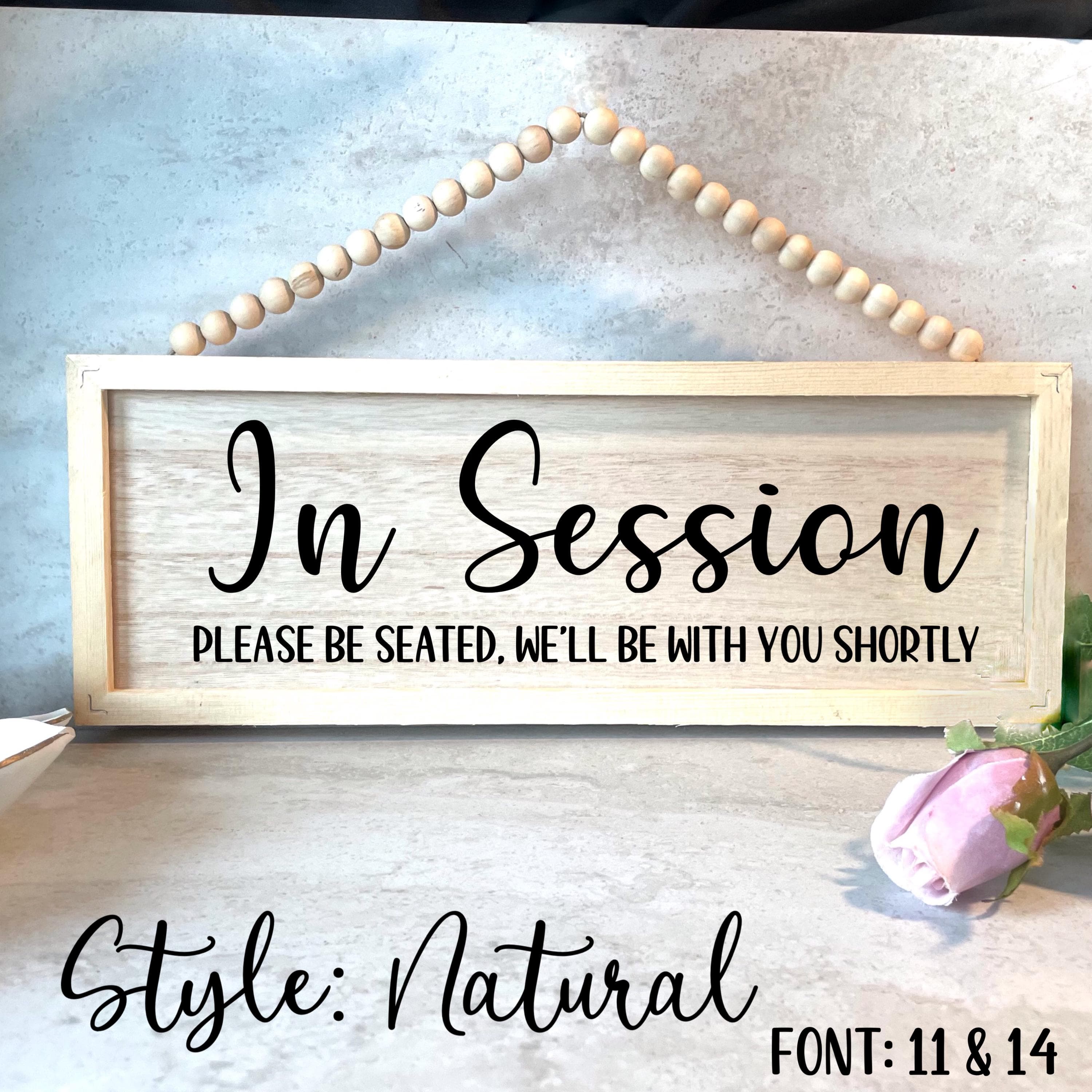 In Session Sign, Custom door sign, Therapy session sign, Personalized Office door sign, Reversible Sign, Therapy office decor therapist gift