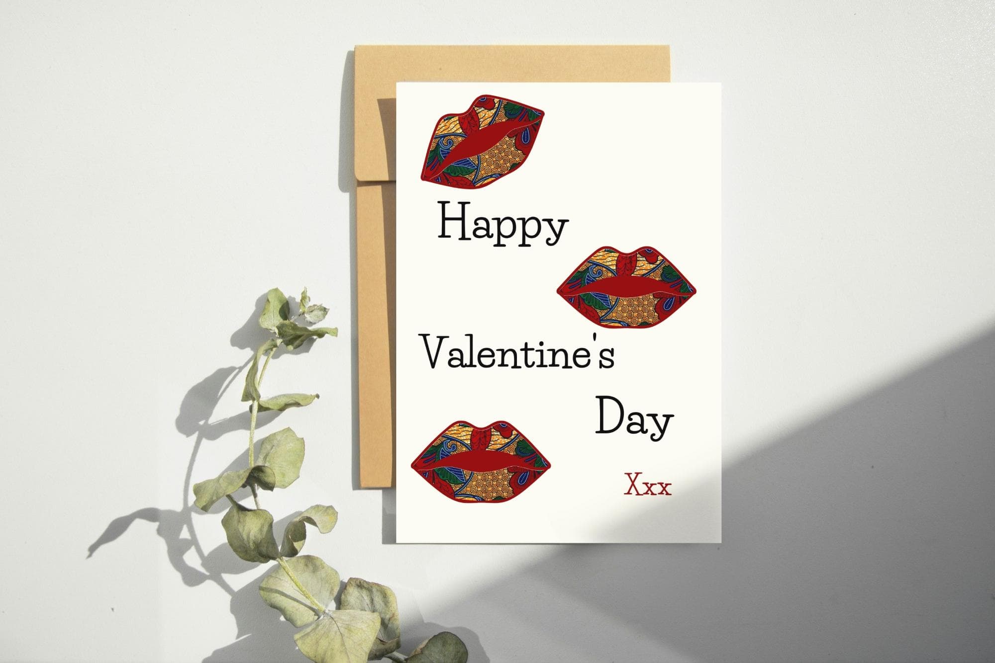 Unique Afrocentric Valentine’s Card | Bold Lips Love Card| Print Kisses |Personalised |Valentines Gifts For Him|Her - image 3