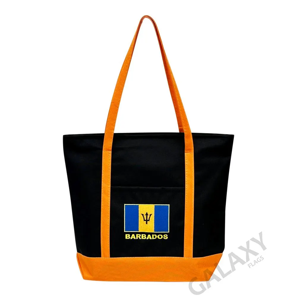 Barbados Flag Embroidered Tote Bag / Barbados Flag / Barbados Flag Handbag