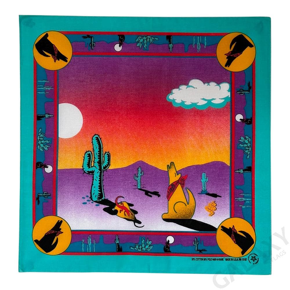 Desert Coyote  Bandana / Desert Coyote  Flag Bandana