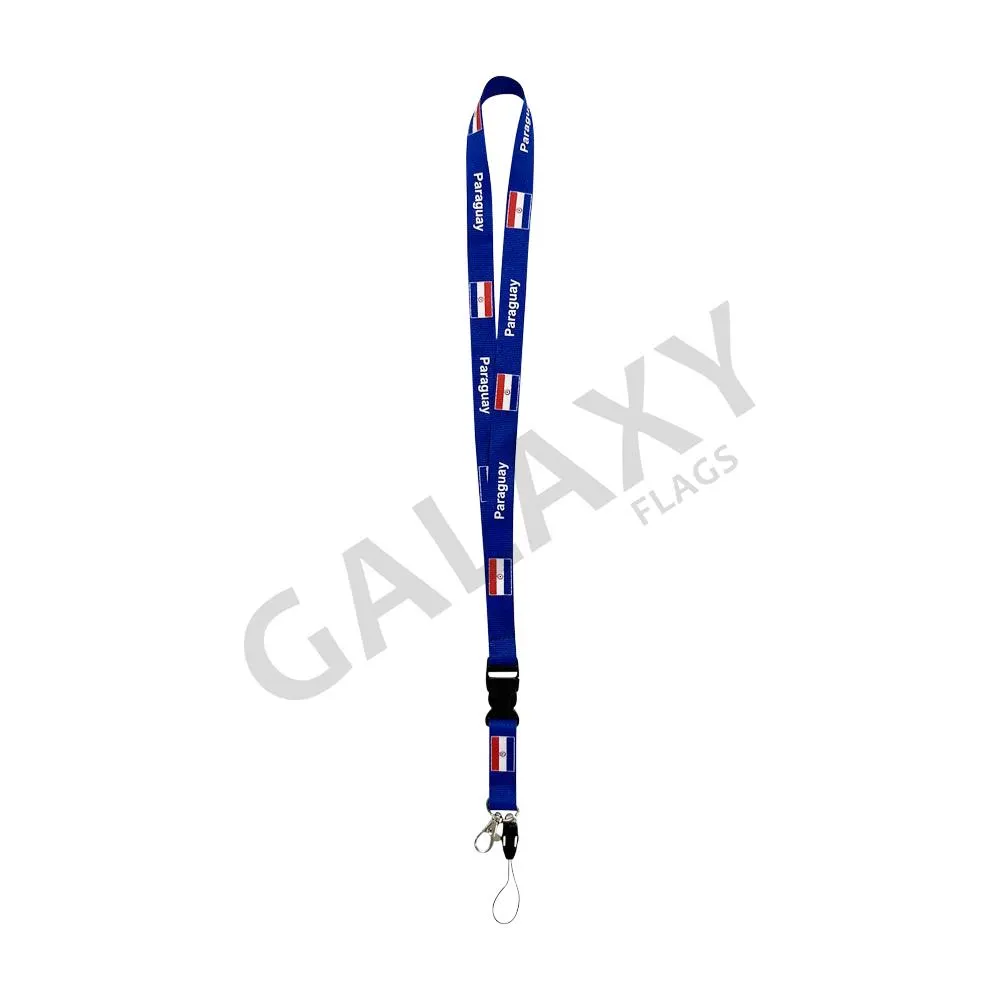 Paraguay Flag Lanyard