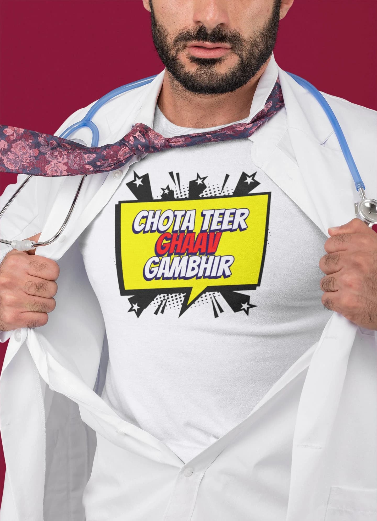 Mumbai T-Shirt, Chota Teer Ghav Gambhir Hindi Bollywood Funny Unisex Softstyle T-Shirt