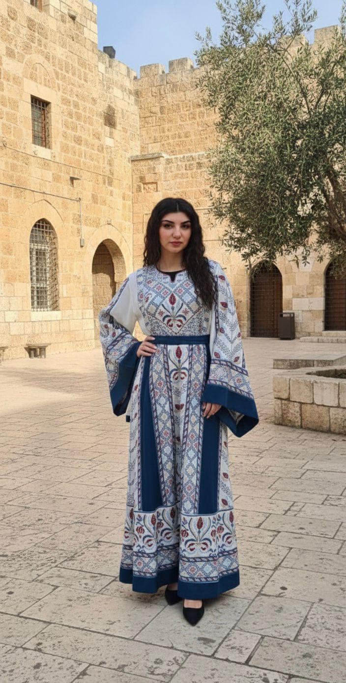 Palestinian Embroidery Authentic Dress (Thobe) - image 4