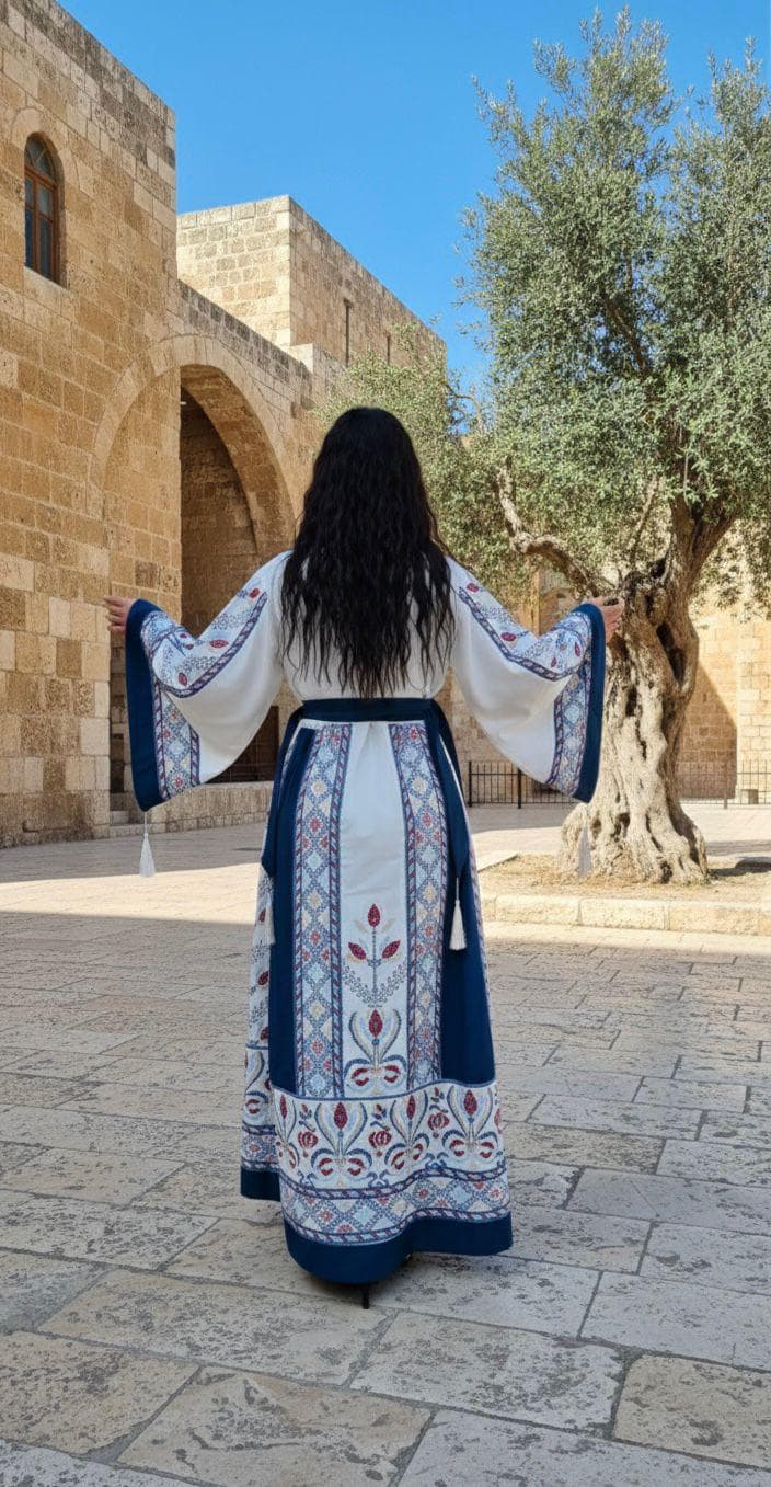 Palestinian Embroidery Authentic Dress (Thobe) - image 5