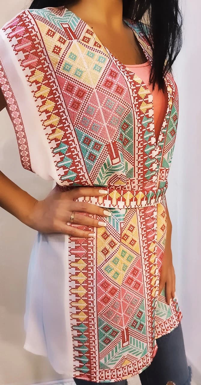 Long Sleeveless Embroidery Palestinian Vest - image 4