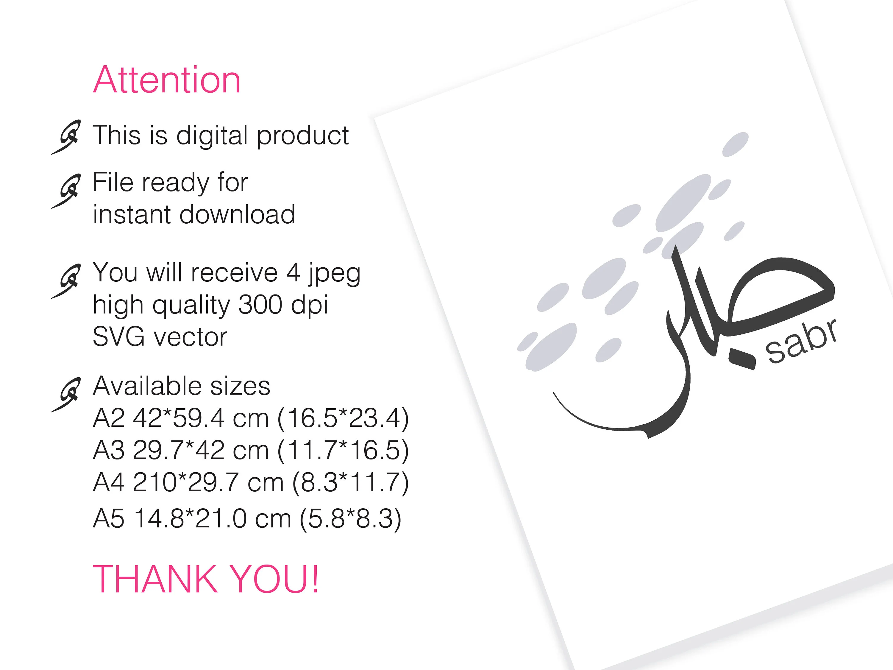 Arabic calligraphy love حب motivational phrase wall print For livingroom bedroom school hallway Beautiful stylish black and white poster - image 4
