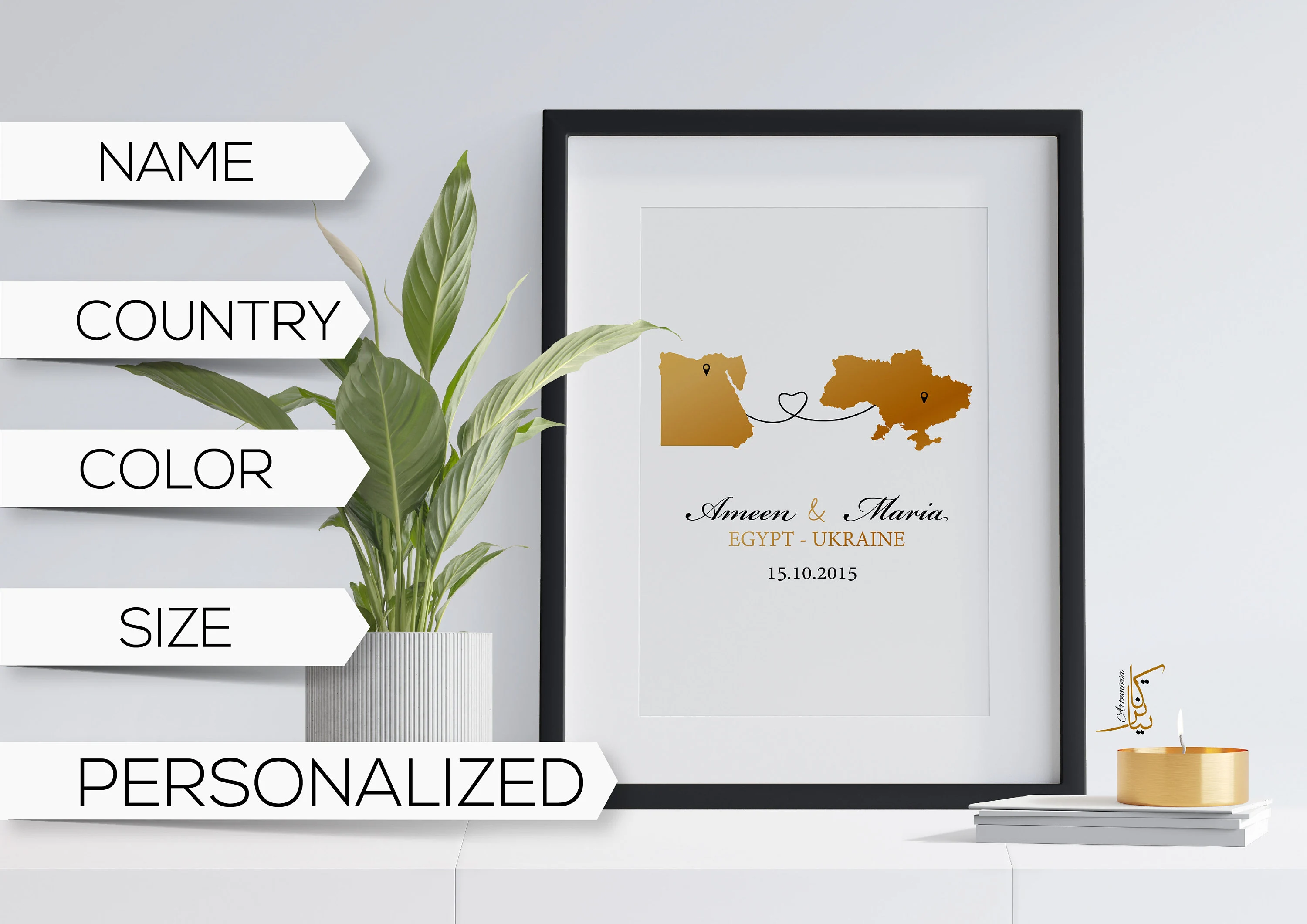 Country map for love couple or friends!
