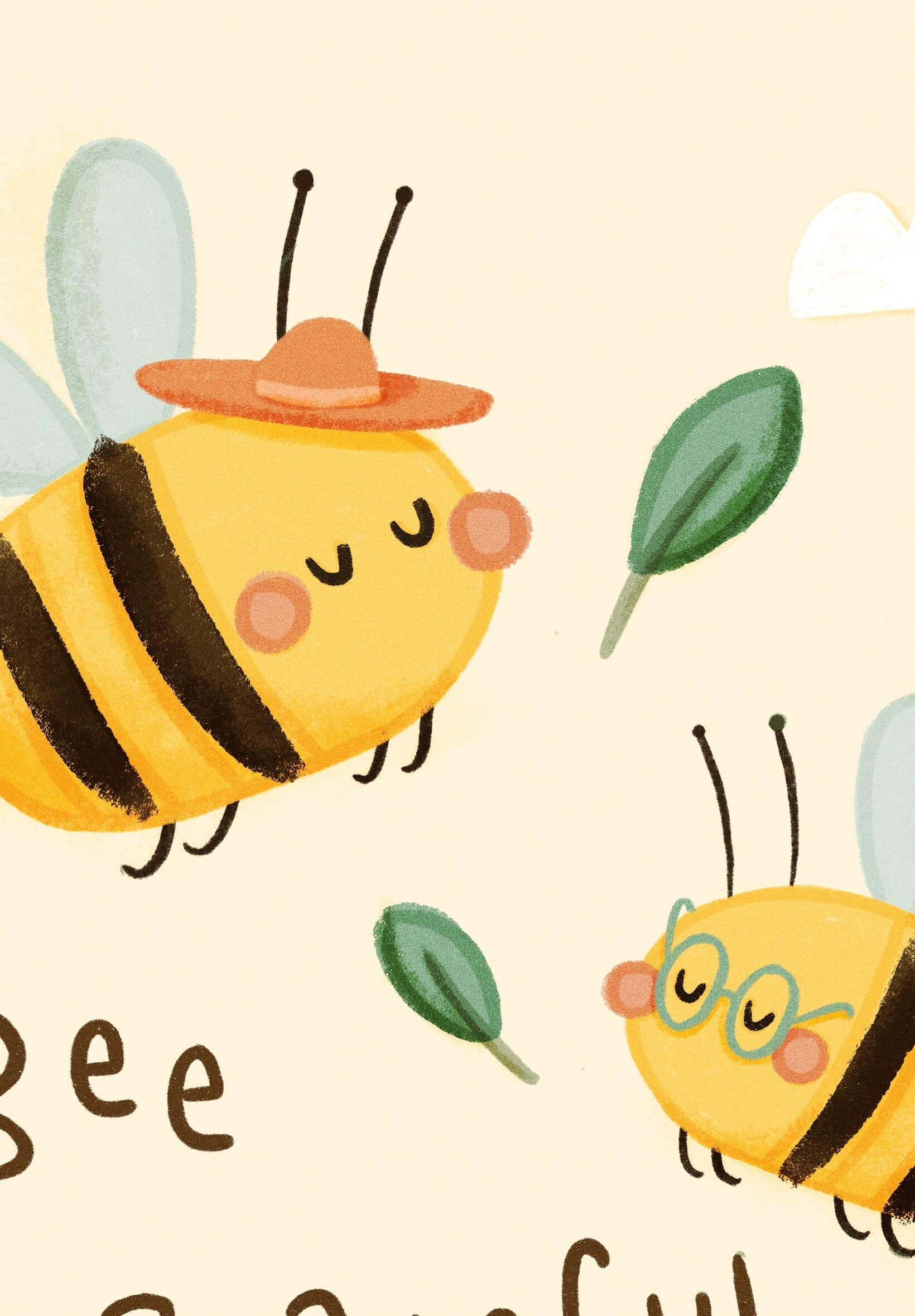 Bee Grateful Alhamdullilah Print: Islamic Kids Wall Art - image 4