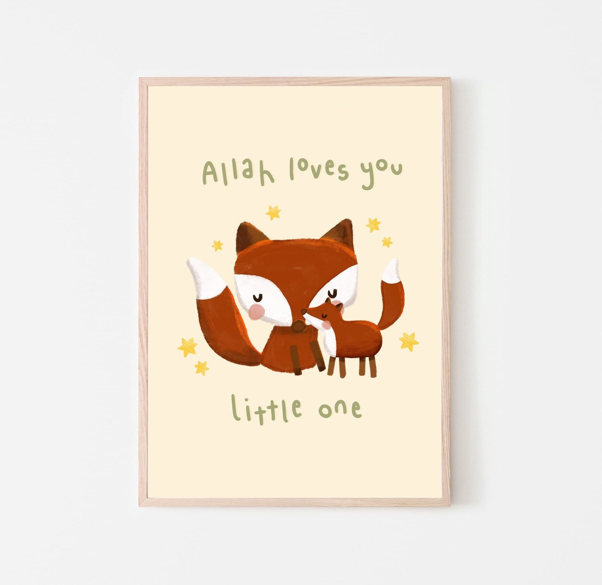 Allah Loves You Print: Islamic Kids Wall Art, Eid Gift - image 5