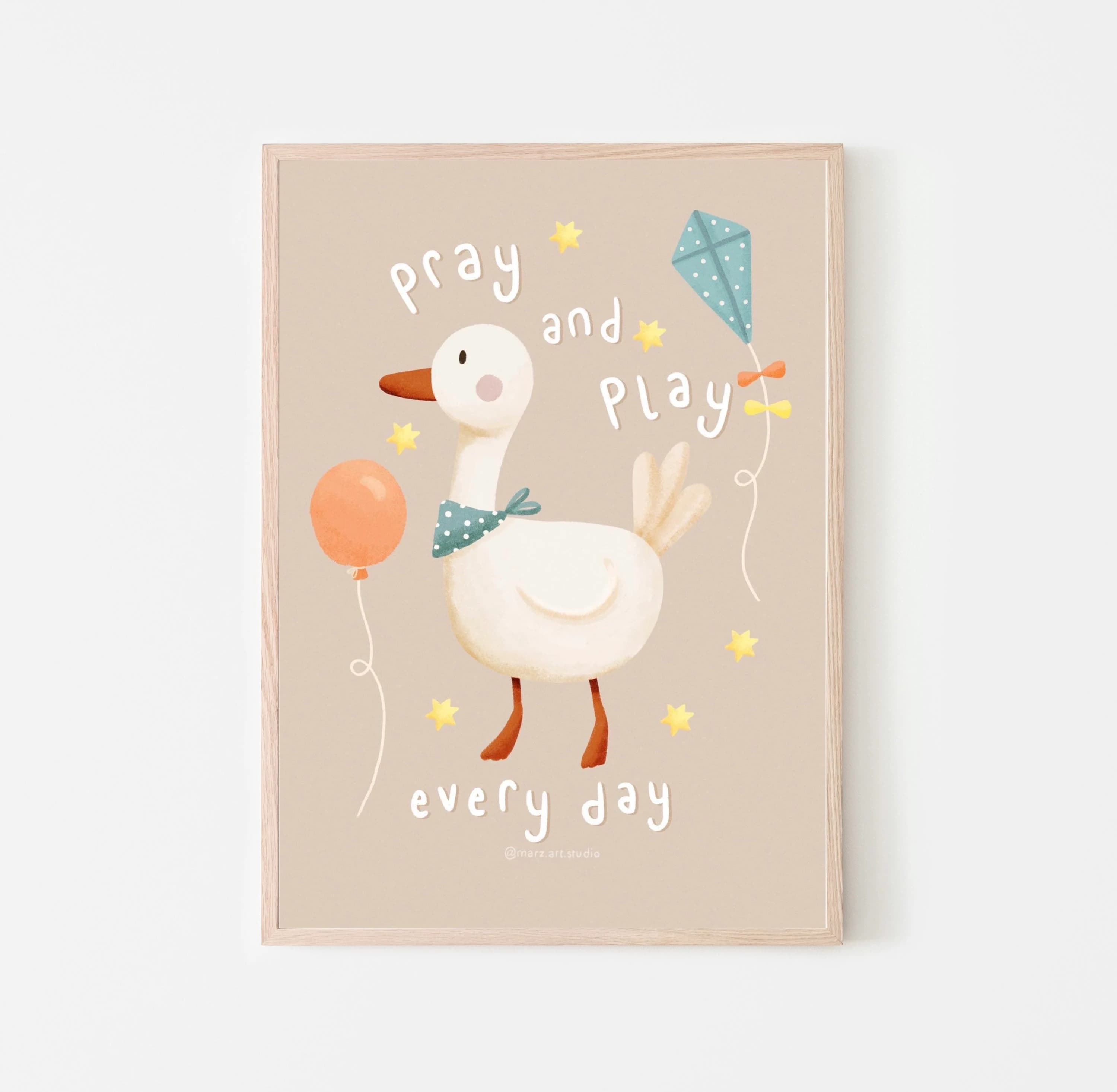 Pray and Play Print: Islamic Nursery Art, Kids Eid Gift