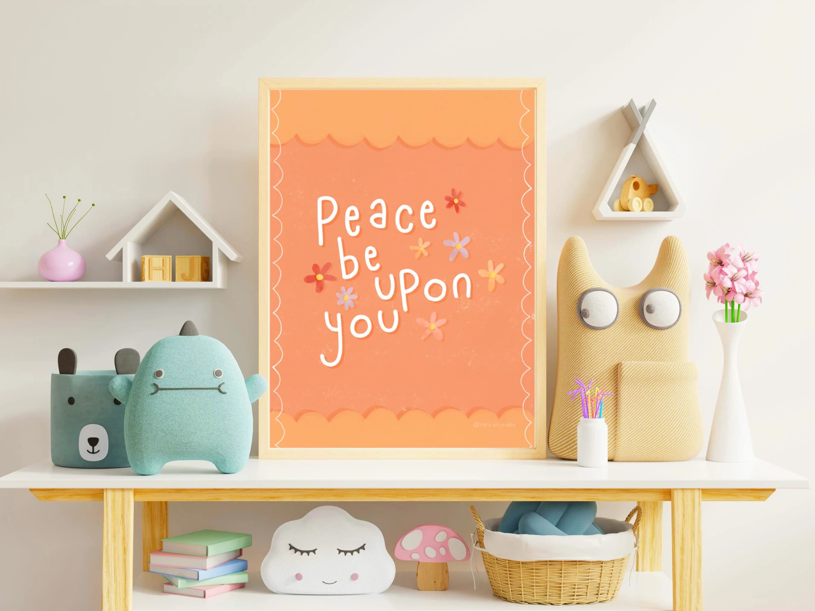 Salaam Print | Islamic Kids Print | Childrens Wall Art | Eid Gift for Kids | Childrens Eid Gift | Ramadan Kids Gift | Islamic Nursery - image 4