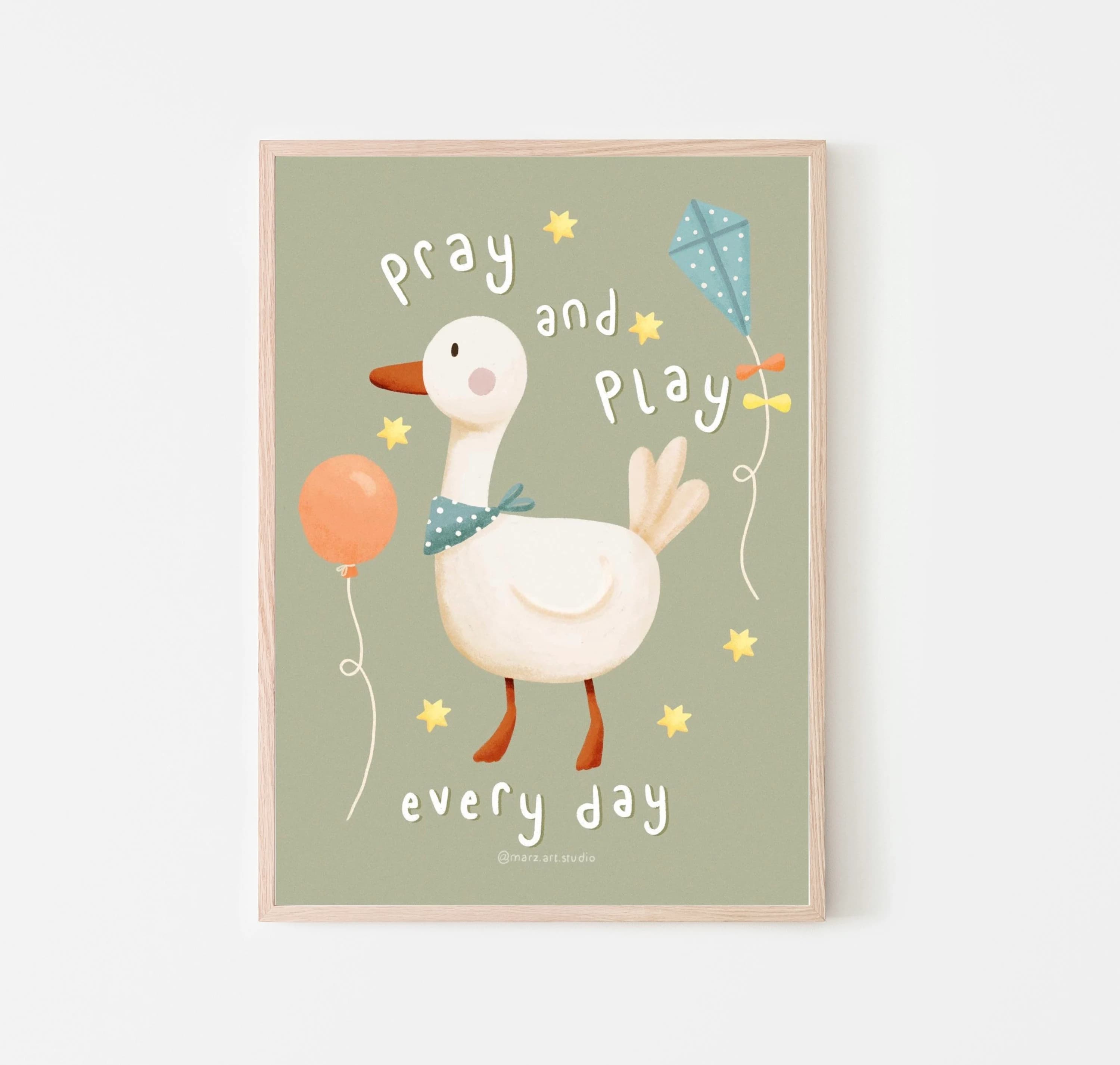 Pray and Play Print: Islamic Kids Wall Art, Eid Gift