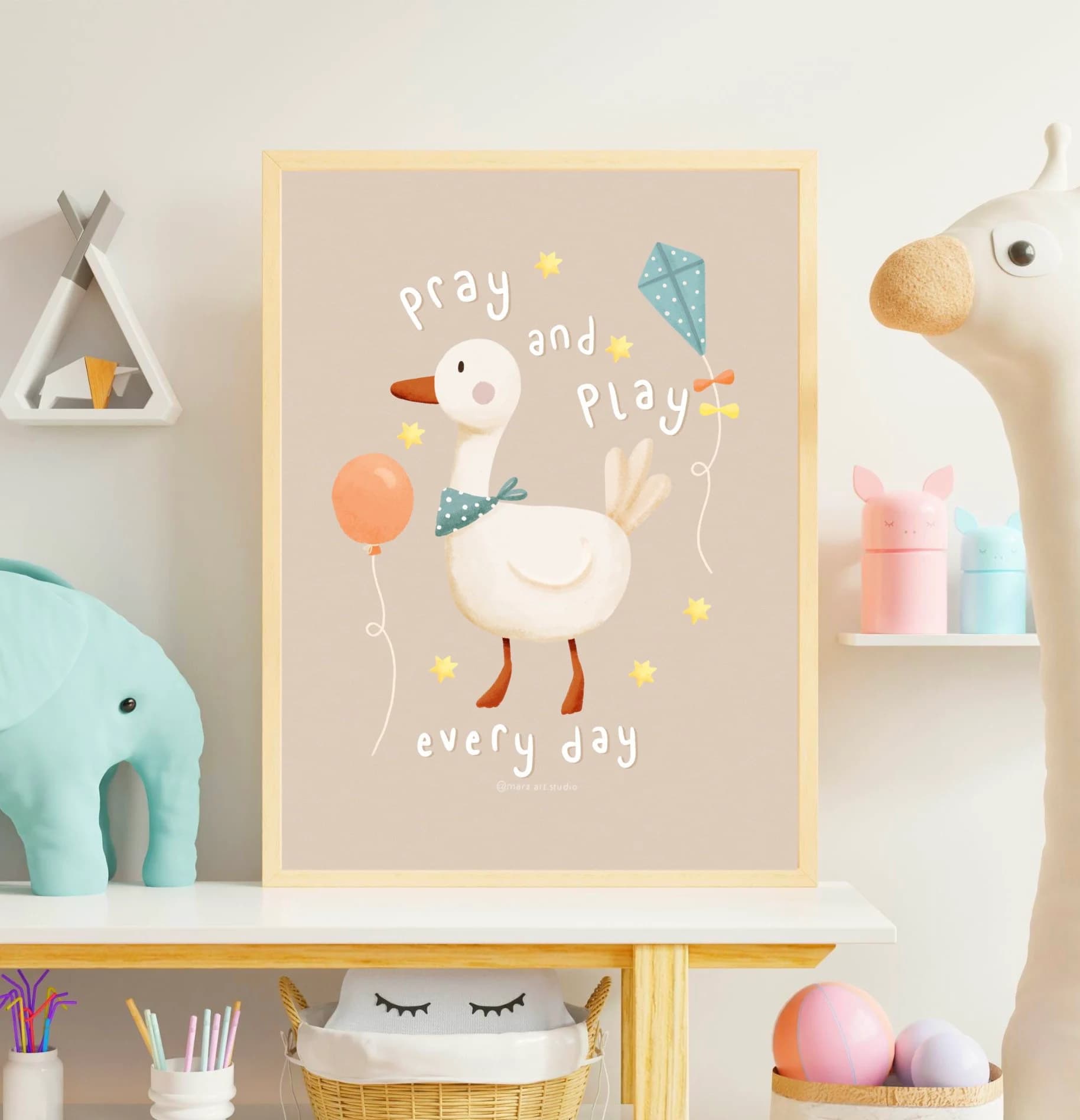 Pray and Play Print: Islamic Nursery Art, Kids Eid Gift - image 3