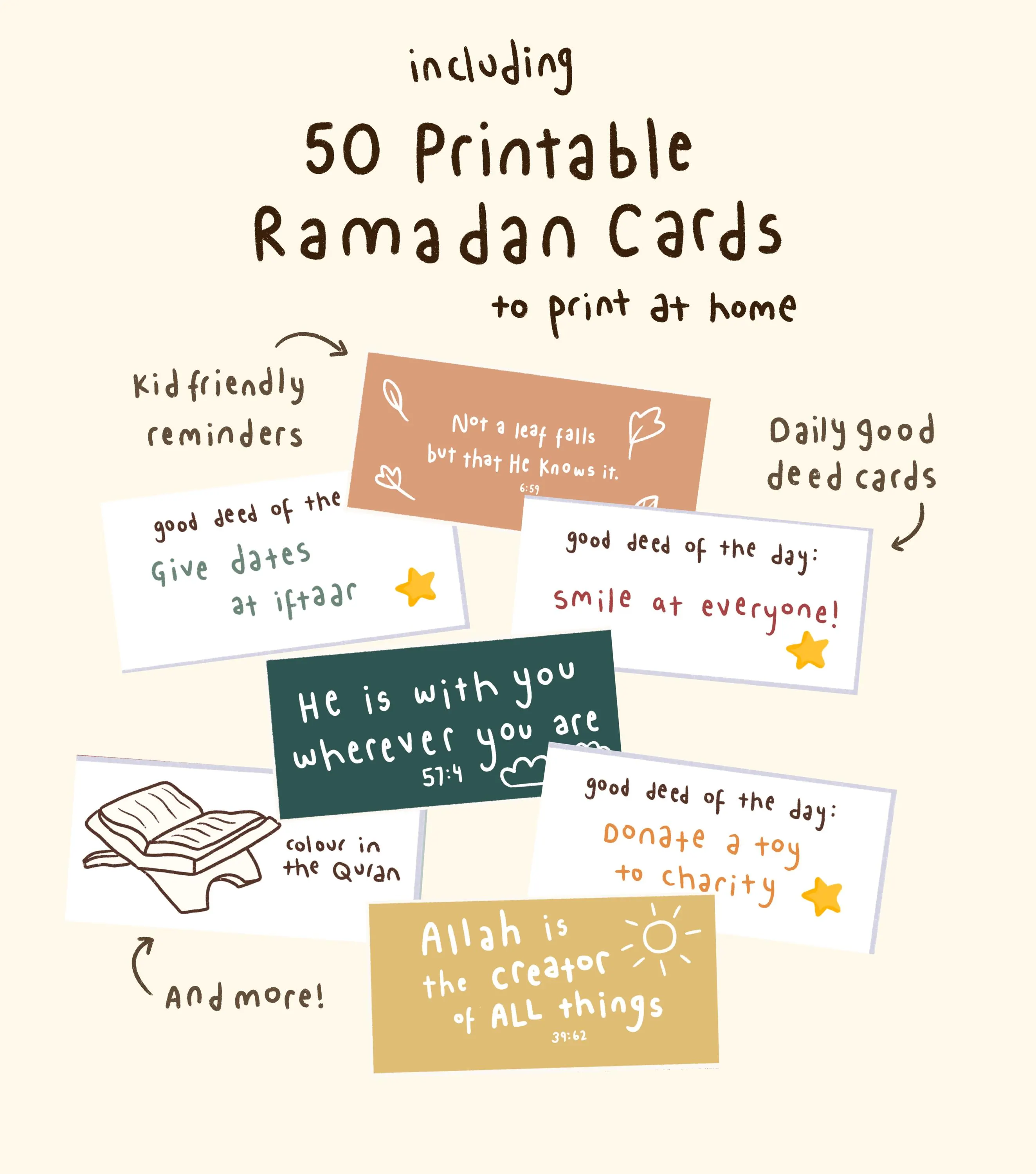 Ramadan Good Deed Flashcards: Kids Activity Cards (Printable) - image 5