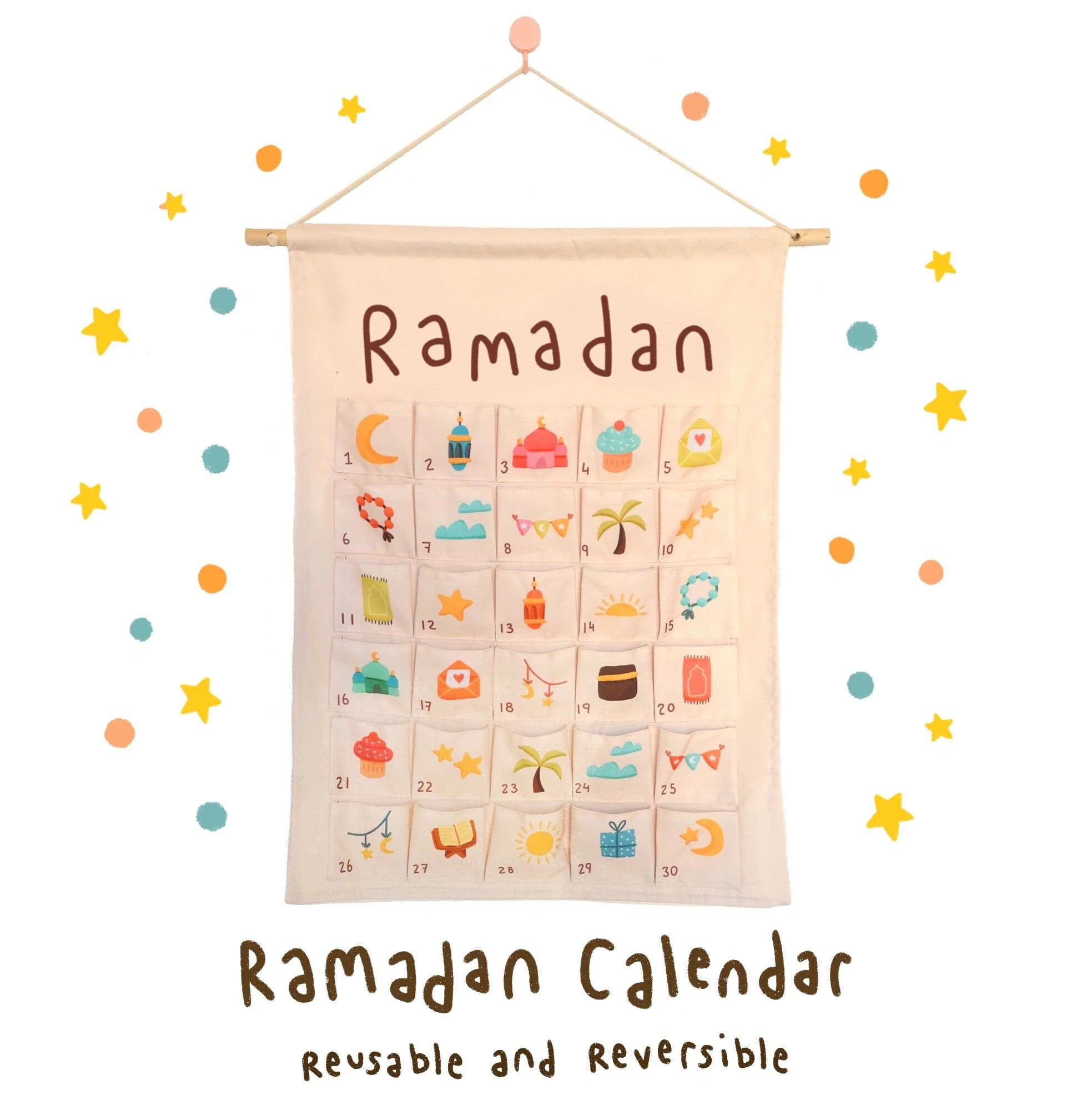 Children’s Ramadan Calendar | Ramadan Countdown Kids Calendar | Ramadan Decor | Ramadan Decoration | Advent Calendar | Ramadan Gift Children
