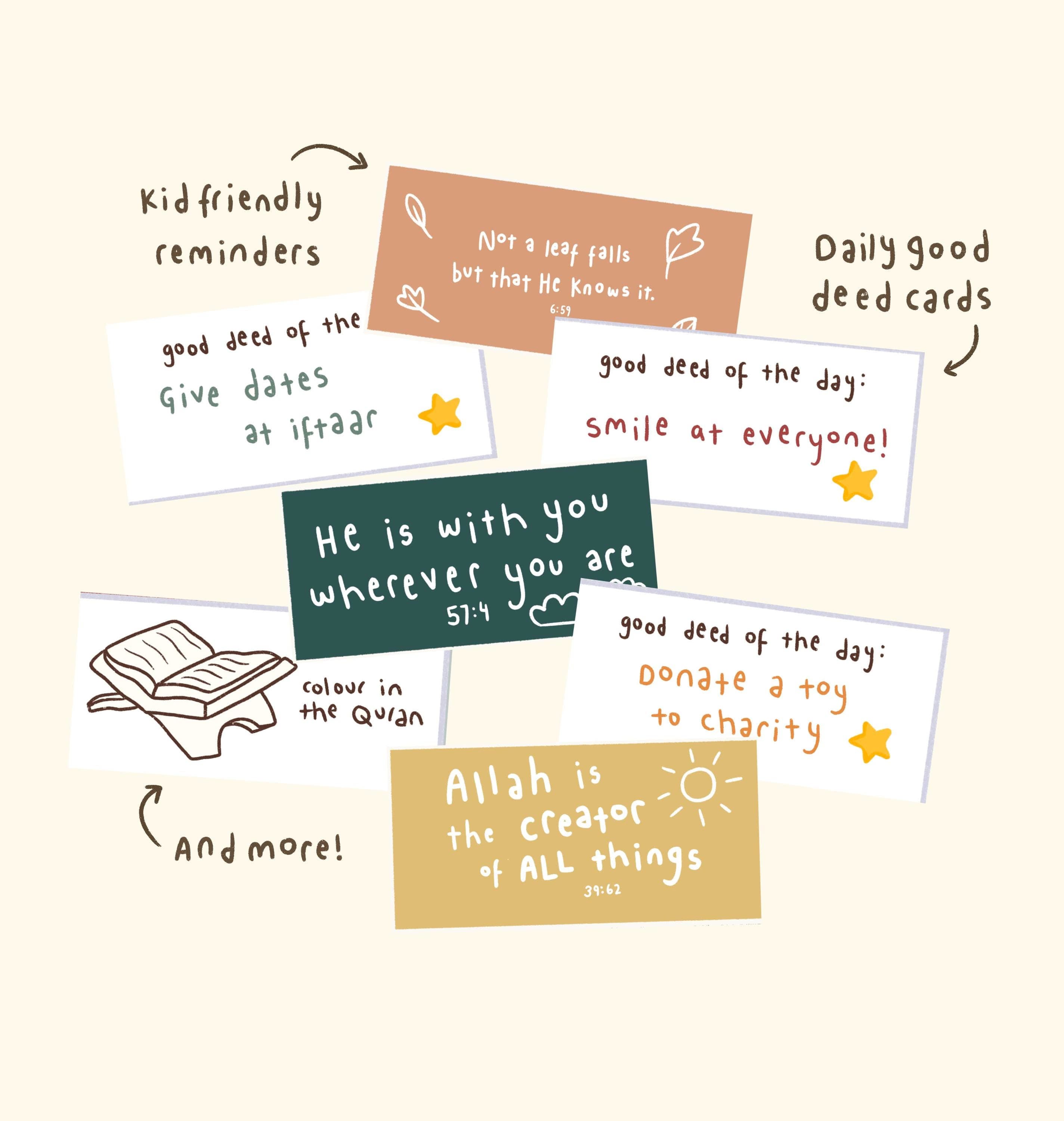 Ramadan Good Deed Flashcards: Kids Activity Cards (Printable)