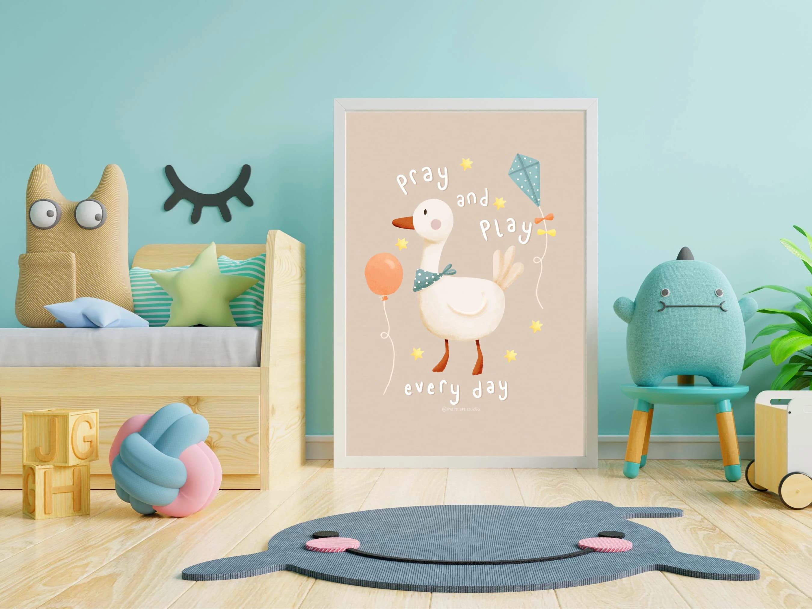 Pray and Play Print: Islamic Nursery Art, Kids Eid Gift - image 5