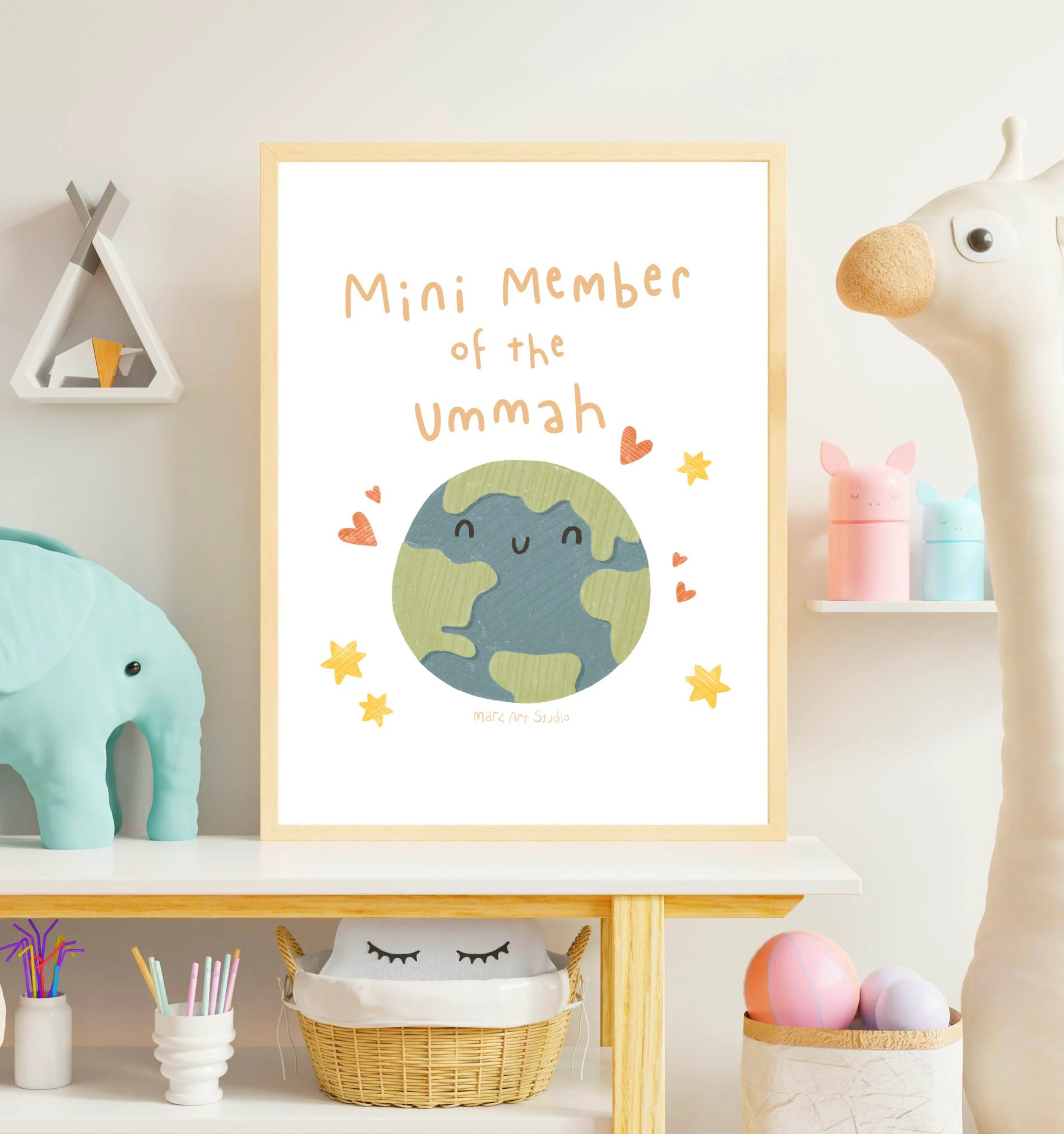 Mini Muslim Print | Islamic Kids Print | Childrens Wall Art | Eid Gift for Kids | Childrens Eid Gift | Ramadan Kids Gift | Islamic Nursery