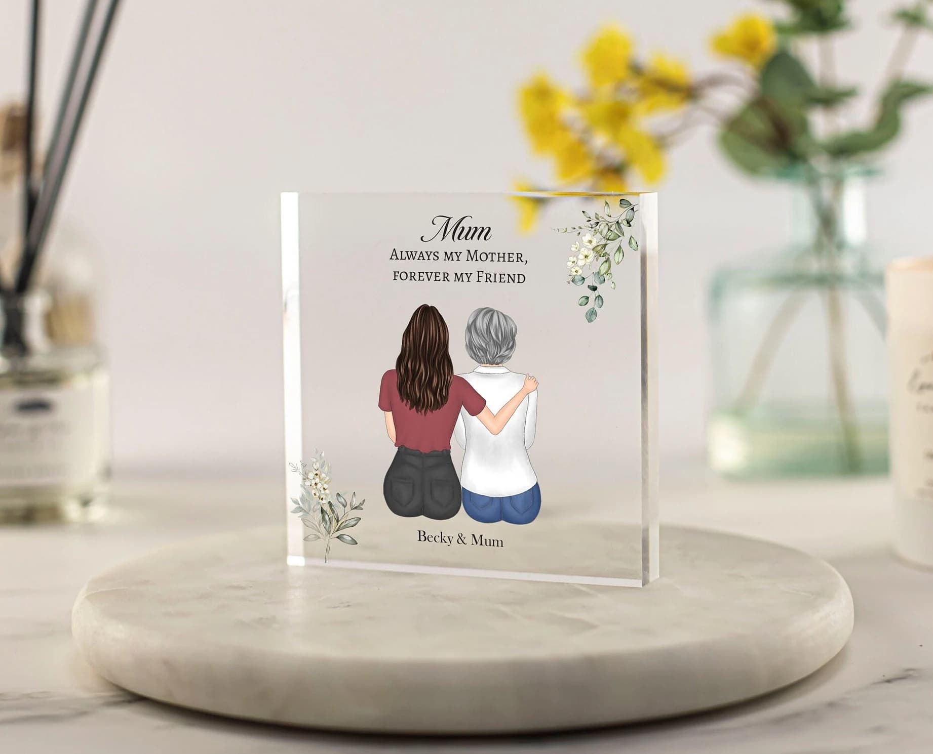 Gift for Mom, Mothers Day Gift for Her, Custom Mom and Me Illustration, Personalised Mum Gift from Daughter, Christmas Gift, Birthday Gifts