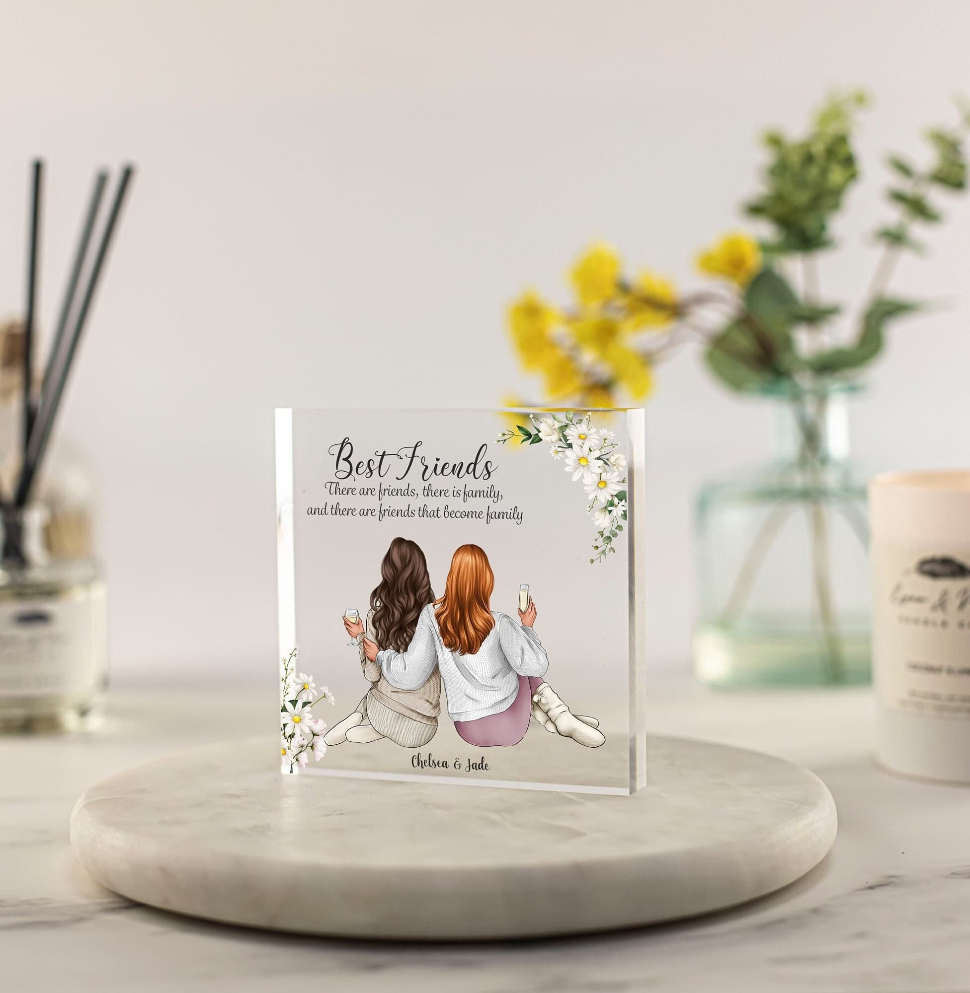 Personalised Best Friend Print Gift, Soul Sisters Gift, Christmas Best Friend Gifts, Friendship Gift, Birthday Gift, 30th 40th Acrylic Block