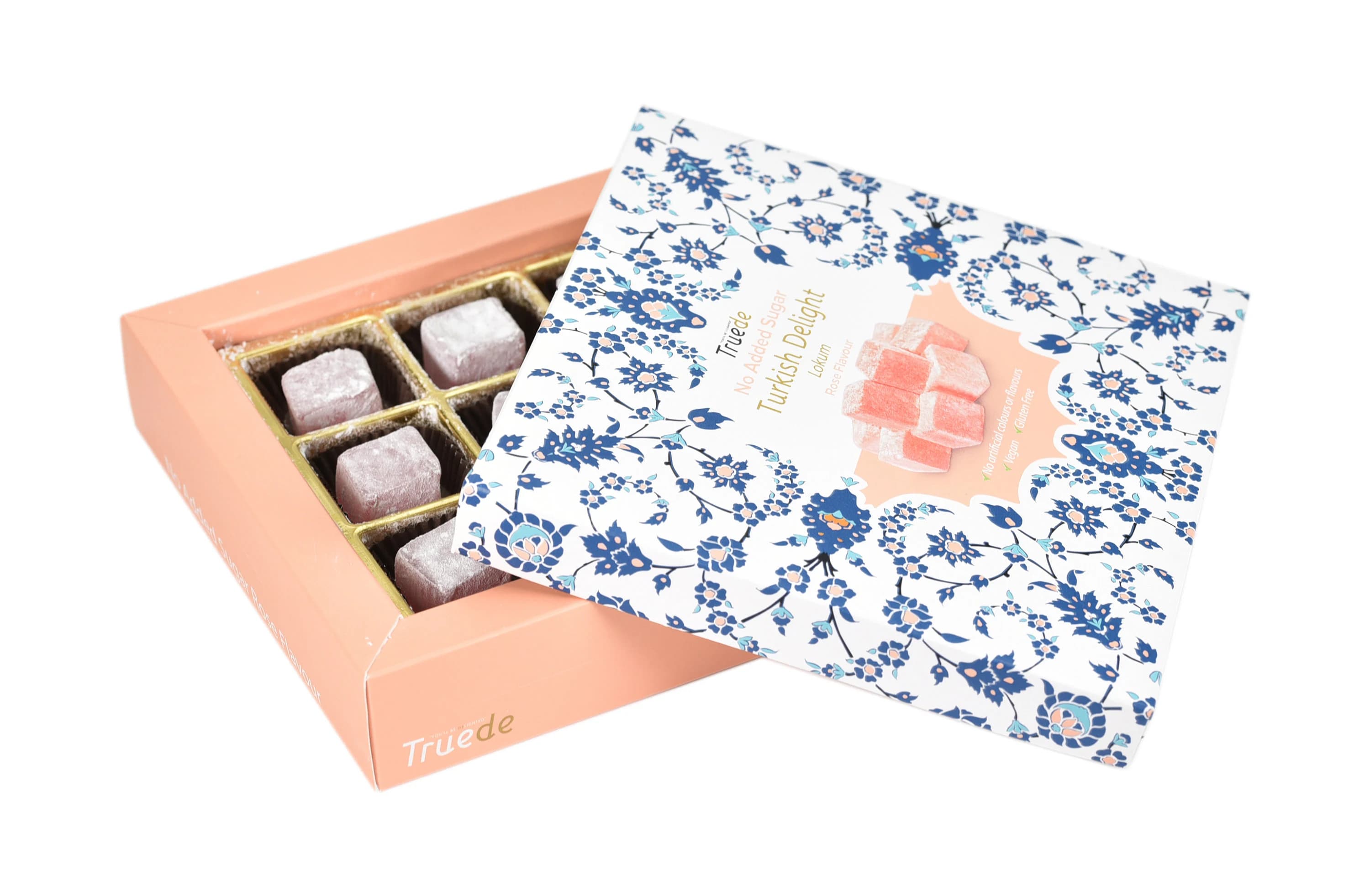 Diabetic Delights Rose Mixed Flavour No added Sugar Turkish Delights 110g Present Grandma Grandad - image 4