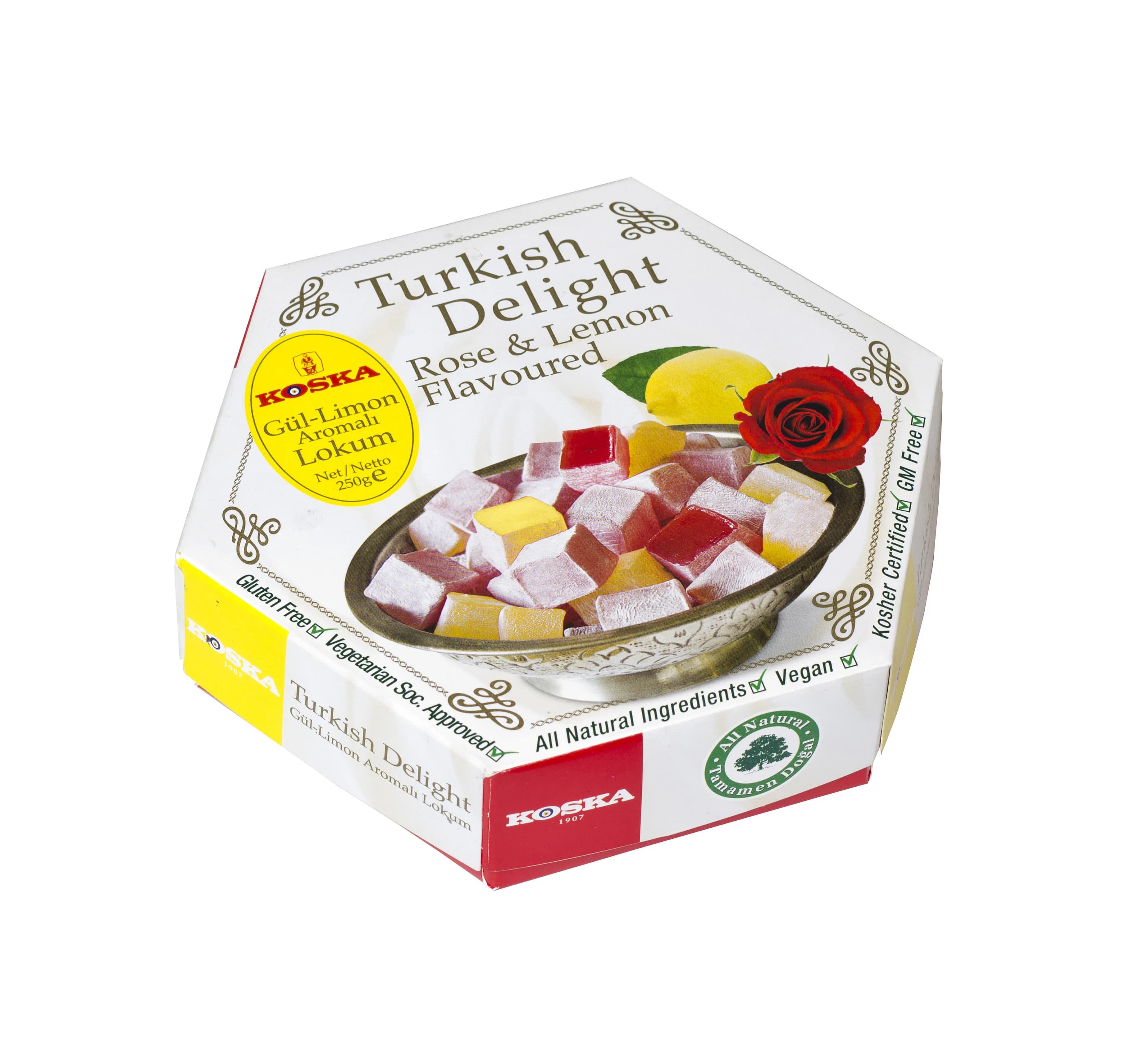 Koska Turkish Delight: Rose Lemon Mixed Nut, Vegan, 250g - image 5