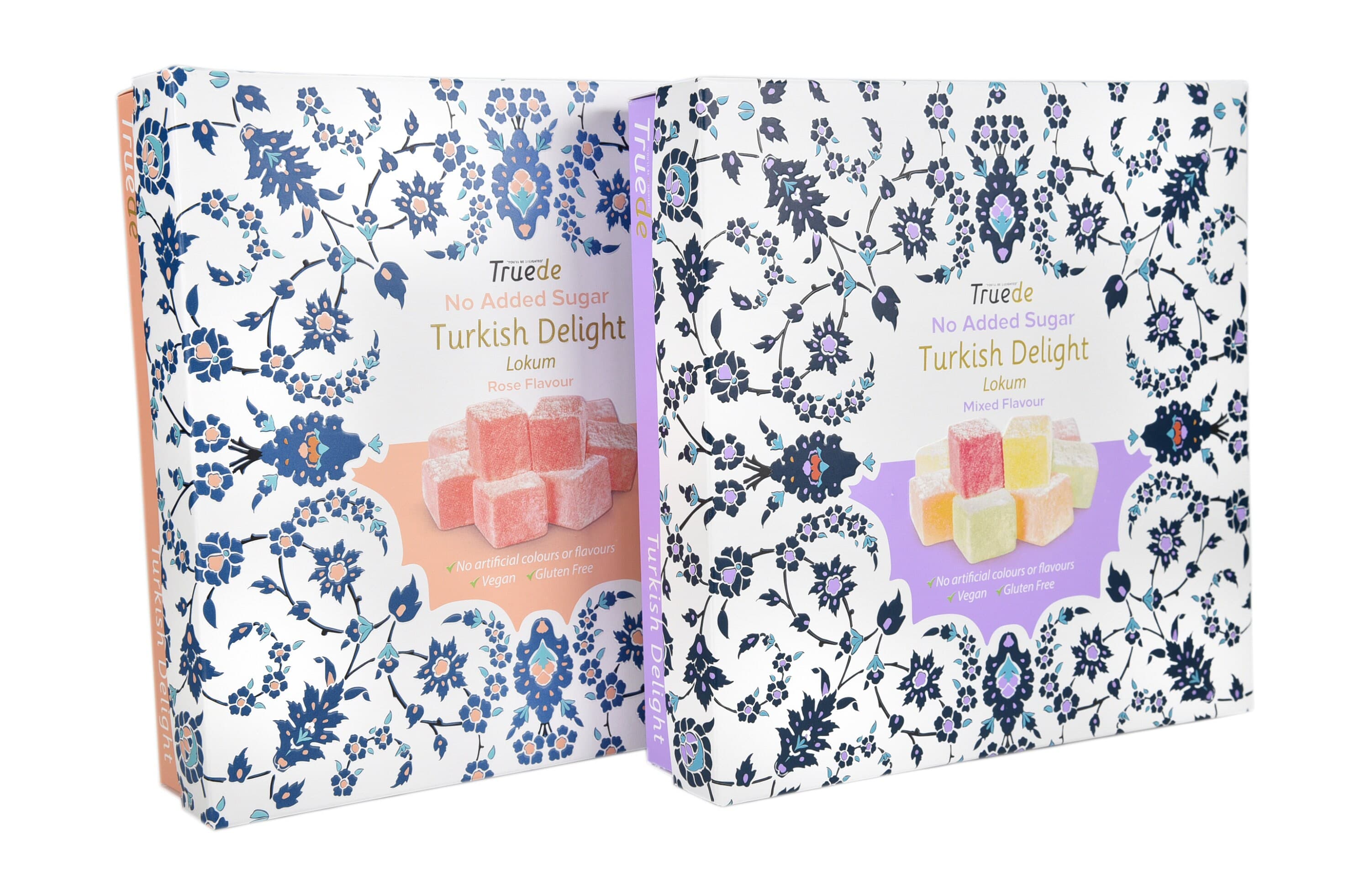 Diabetic Delights Rose Mixed Flavour No added Sugar Turkish Delights 110g Present Grandma Grandad - image 5