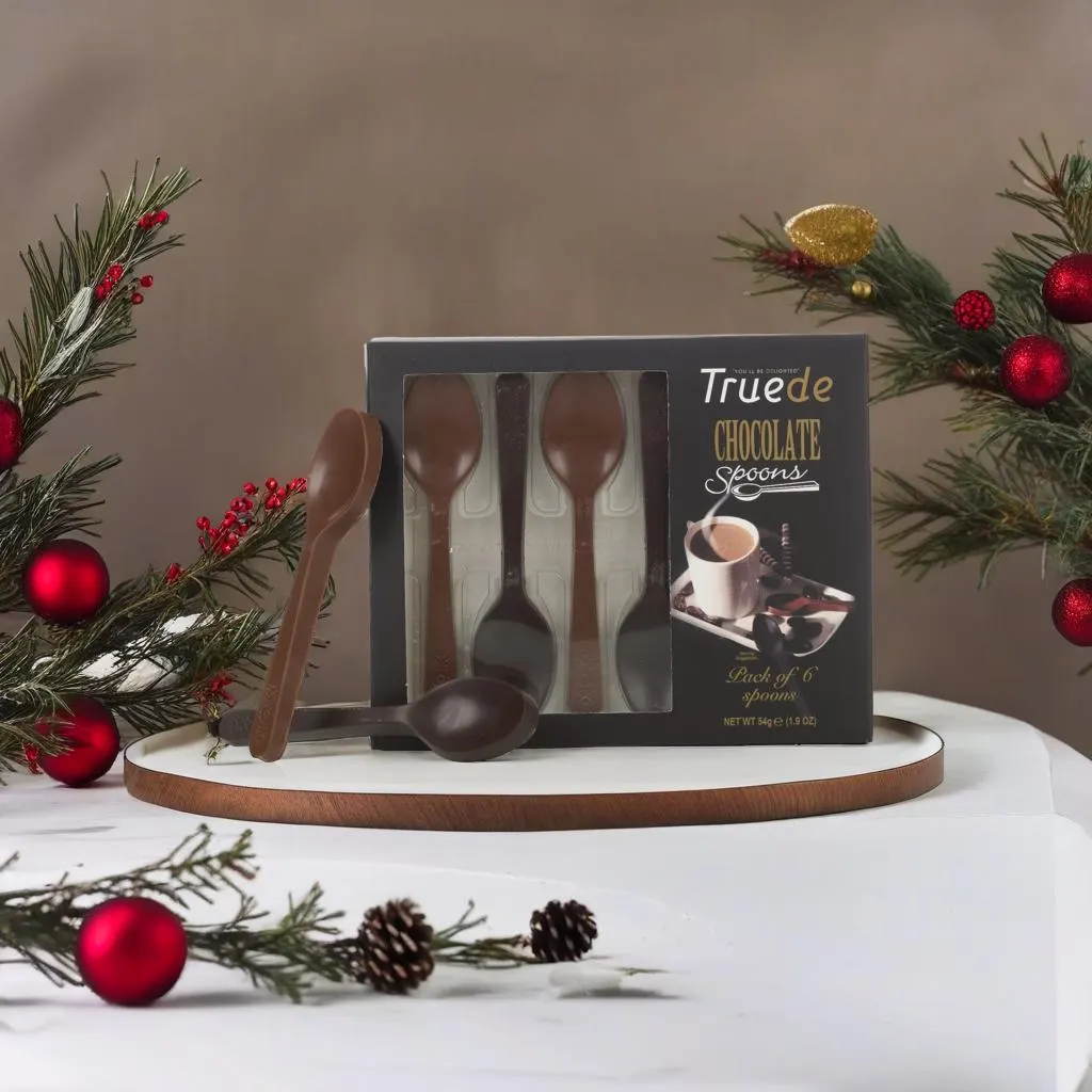 Chocolate Spoons: Milk & Dark Chocolate, Easter Gift, Stocking Filler