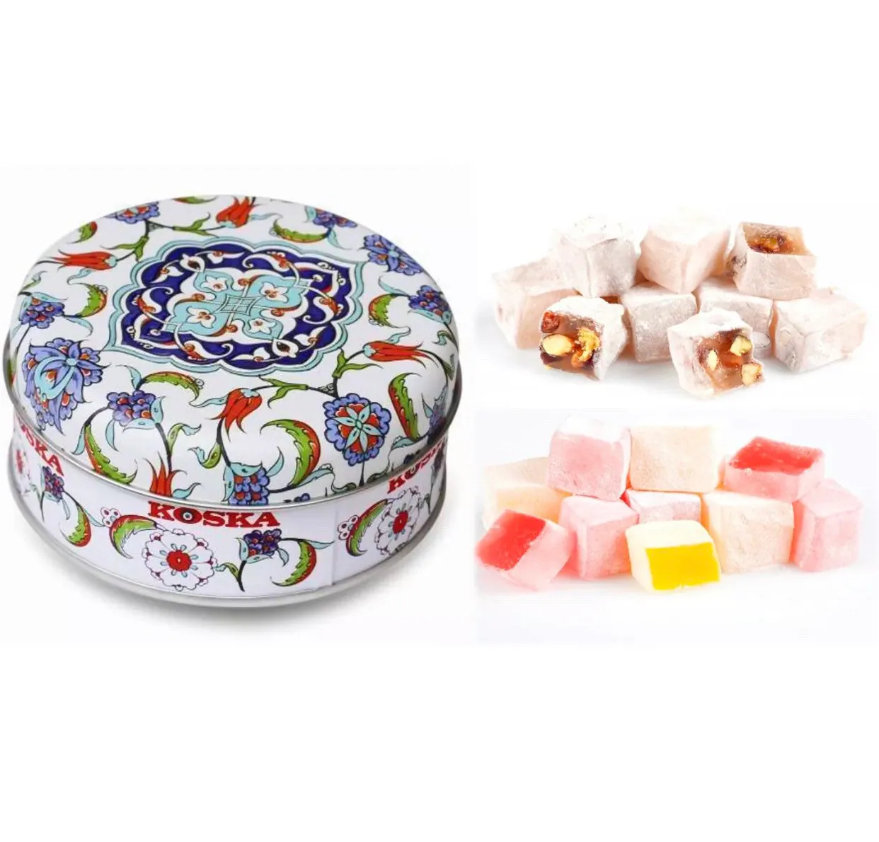 Handmade Reusable Tin 120g Rose Lemon Turkish Delight Birthday Gifts for Her Birthday Easter Present