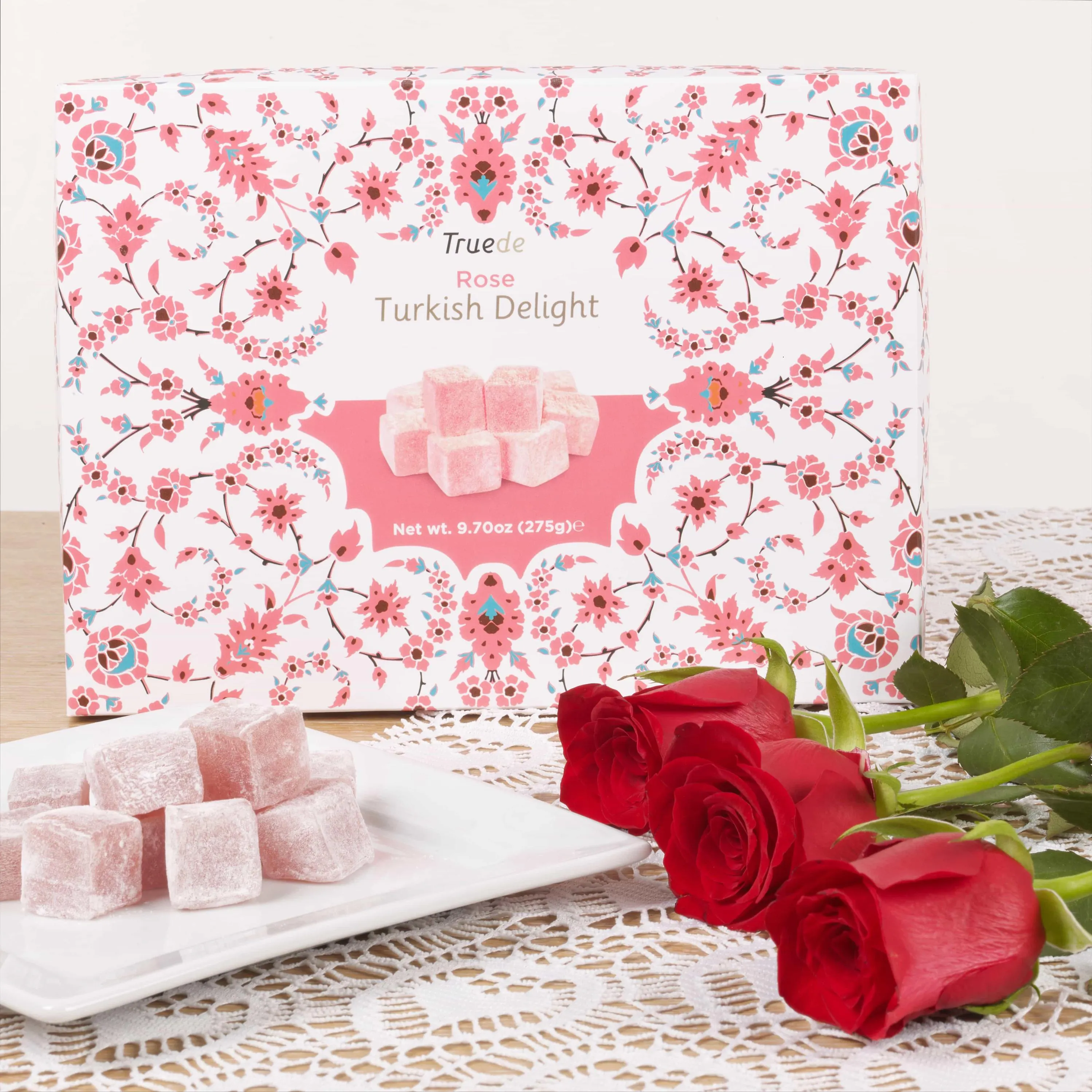 Large 275g Rose | Mixed Flavour Turkish Delight Narnia Present Valentines Large Box Christmas Sharing - image 5