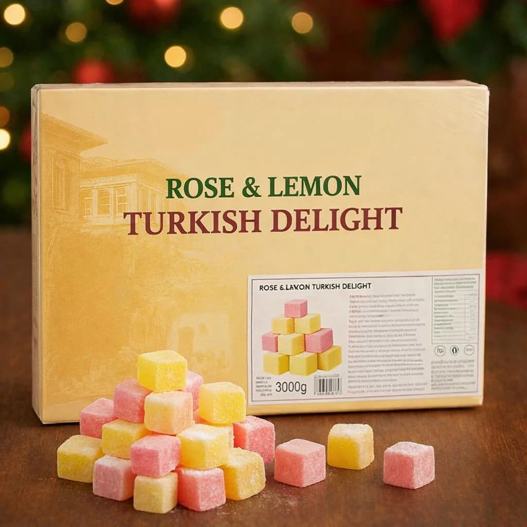 3kg Bulk Turkish Delight: Rose and Lemon, Mini Mixed Flavours, Rose, Pomegranate - Vegan Gluten-Free - image 4